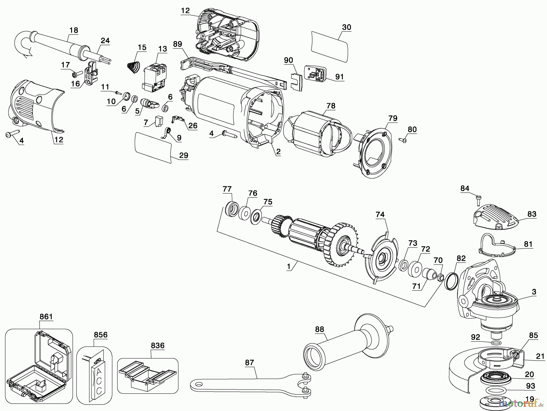 DEWALT Divers 4-1/2 SMALL ANGLE GRINDER D28111K Seite 1