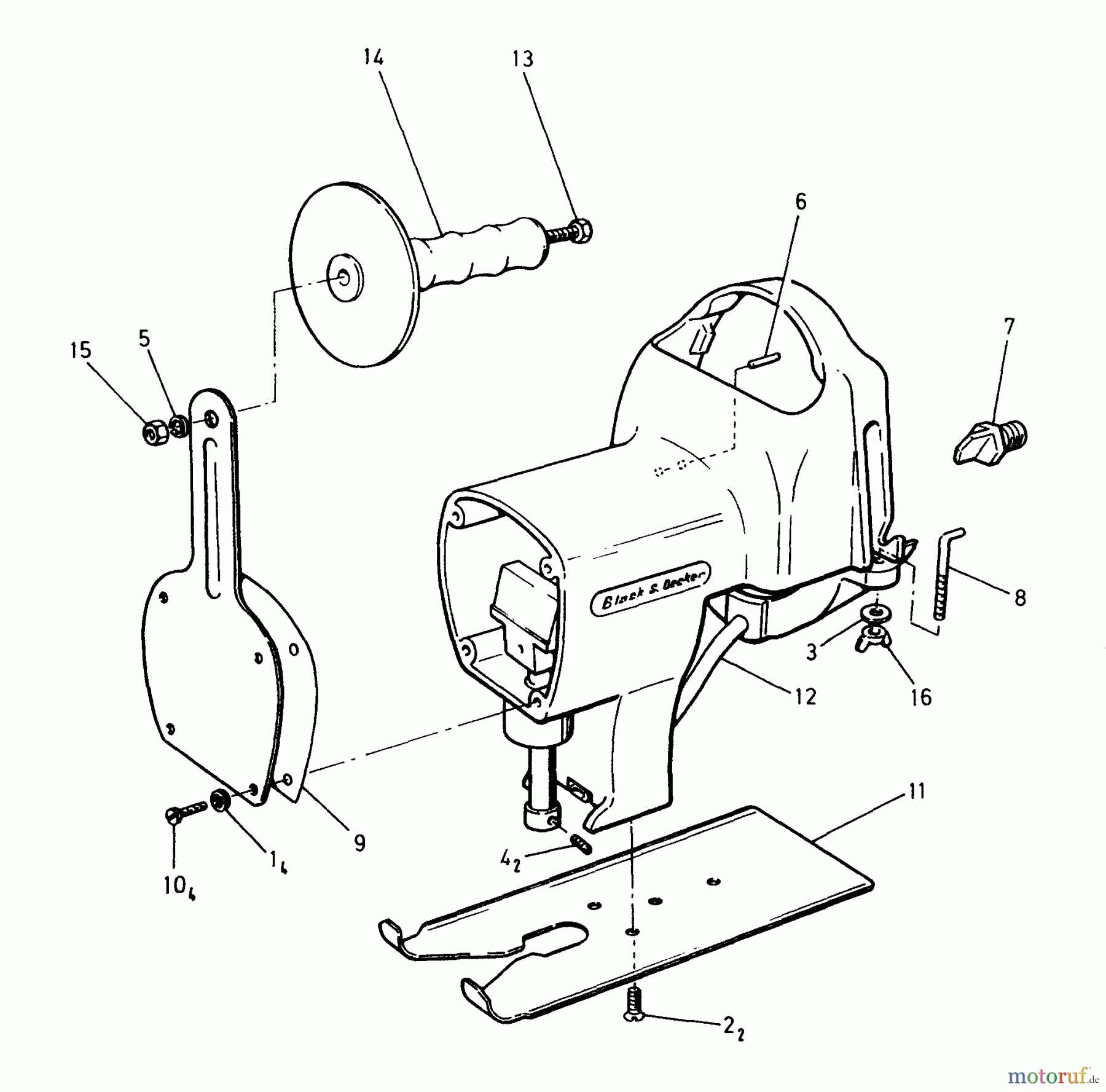  BLACK+DECKER INNENAUSSTATTUNG ZUBEHÖR, ANBAUGERÄTE & UNMOTORISIERT STICHSÄGENAUFSATZ D986 Seite 1