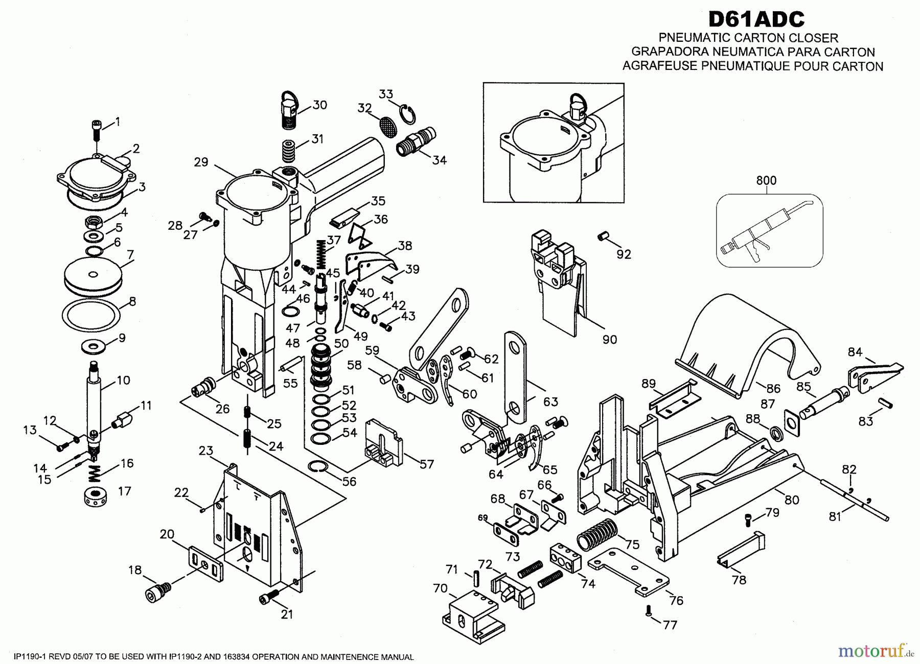 BOSTITCH CARTON SEALER HEFTER D61ADC Seite 1