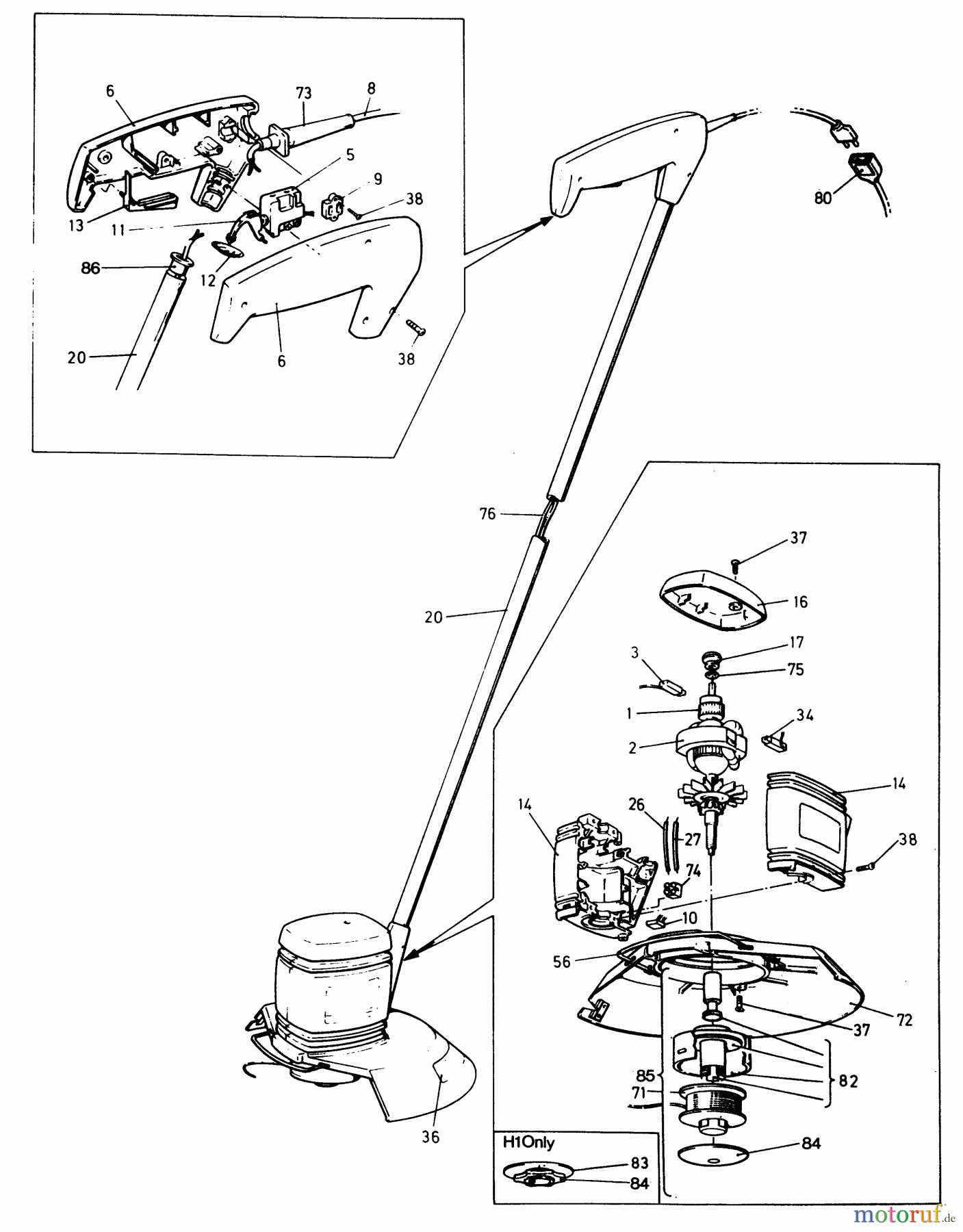 BLACK+DECKER AUSSERHALB HECKENSCHEREN, FADENTRIMMER, SCHEREN RASENTRIMMER D510 Seite 1