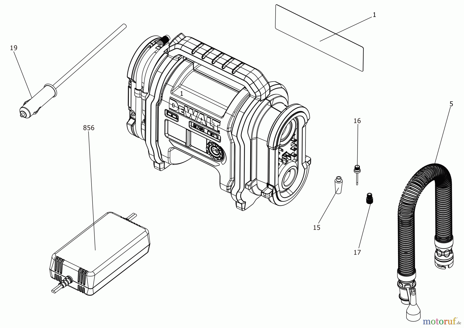 DEWALT Kompressoren LUFTPUMPE DCC020N Seite 1