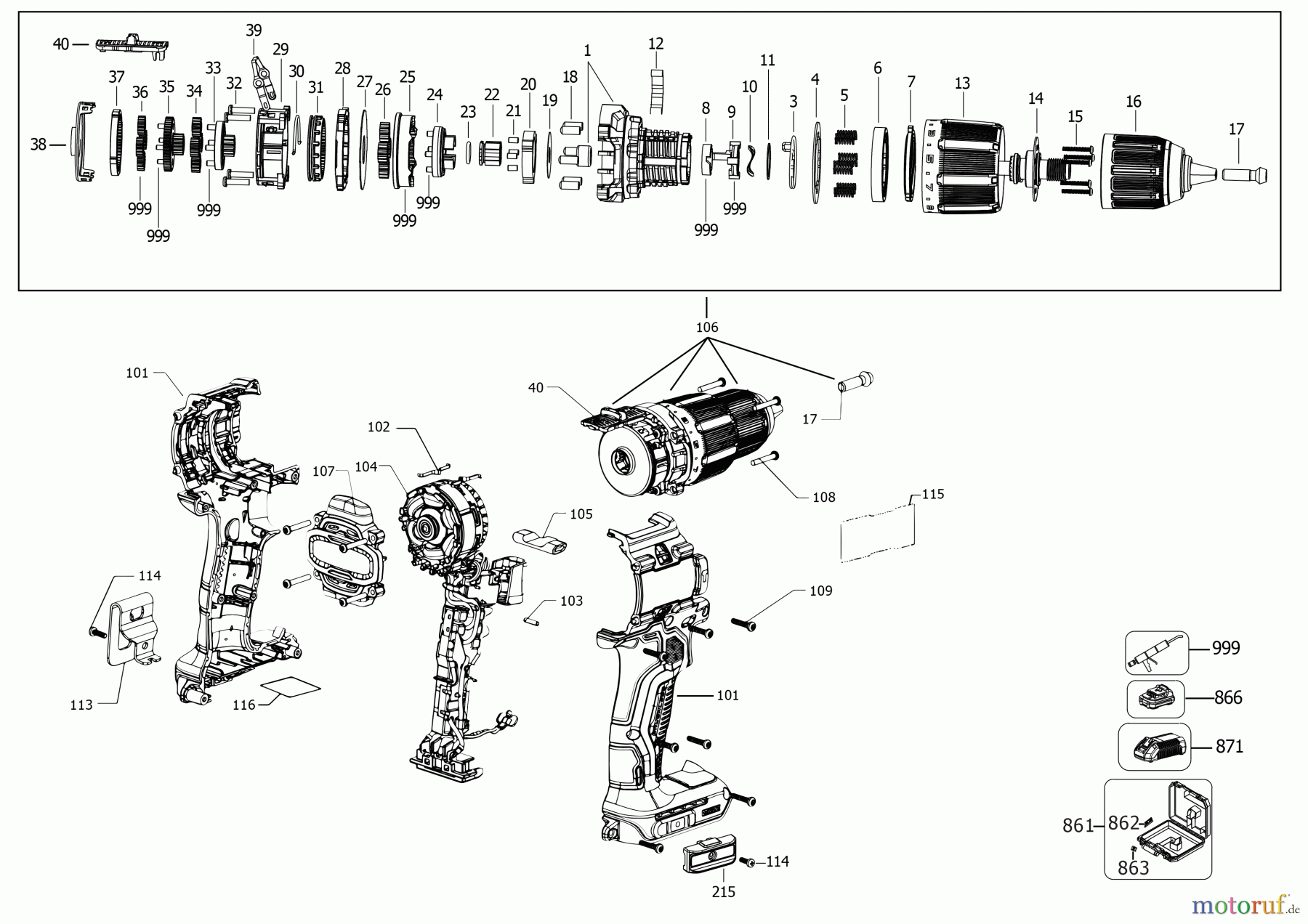 DEWALT AKKUBOHRER CDLS DRILLS 18V BOHRHAMMER DCD100YP2T Seite 1