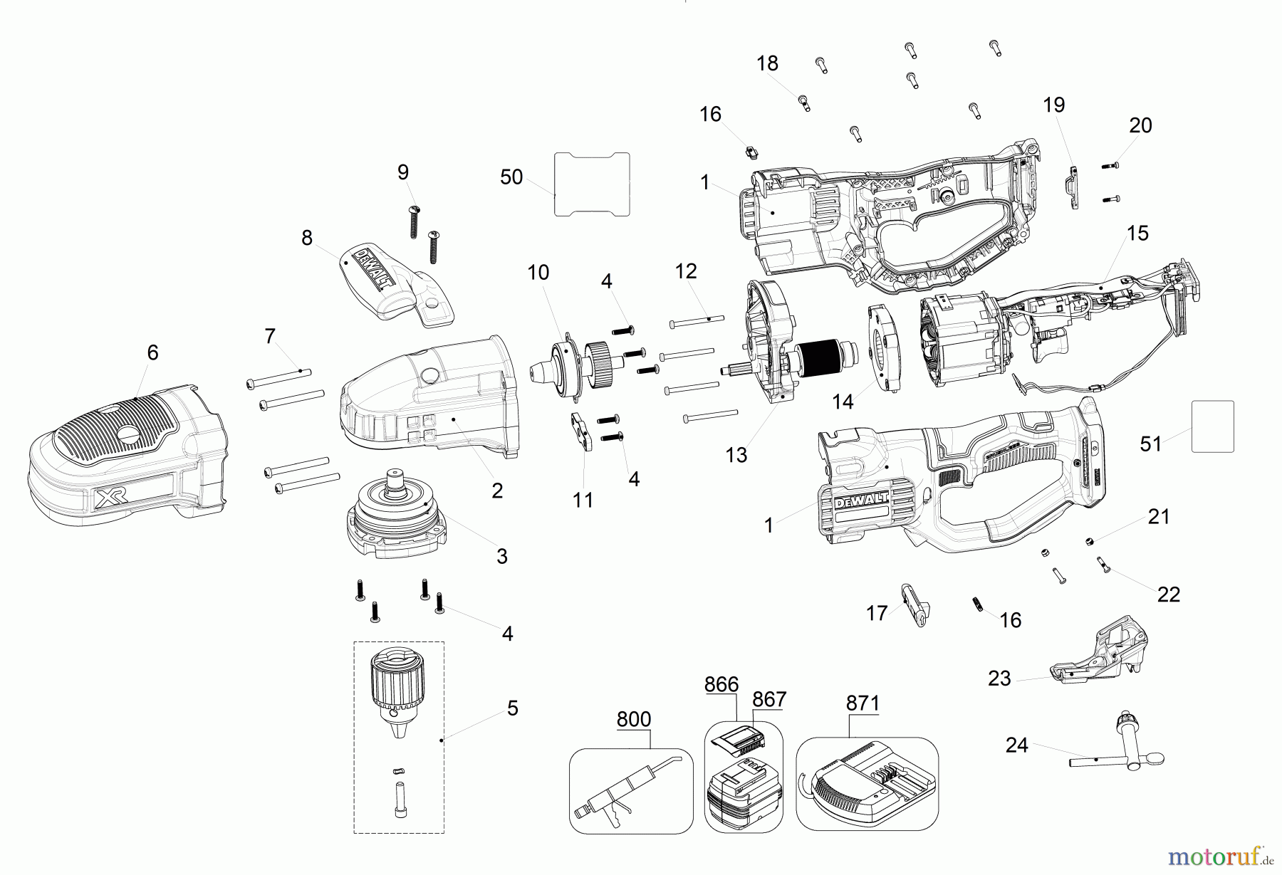  DEWALT AKKUBOHRER DRILLS, 20V RIGHT ANGLE DRILL DCD444B Seite 1