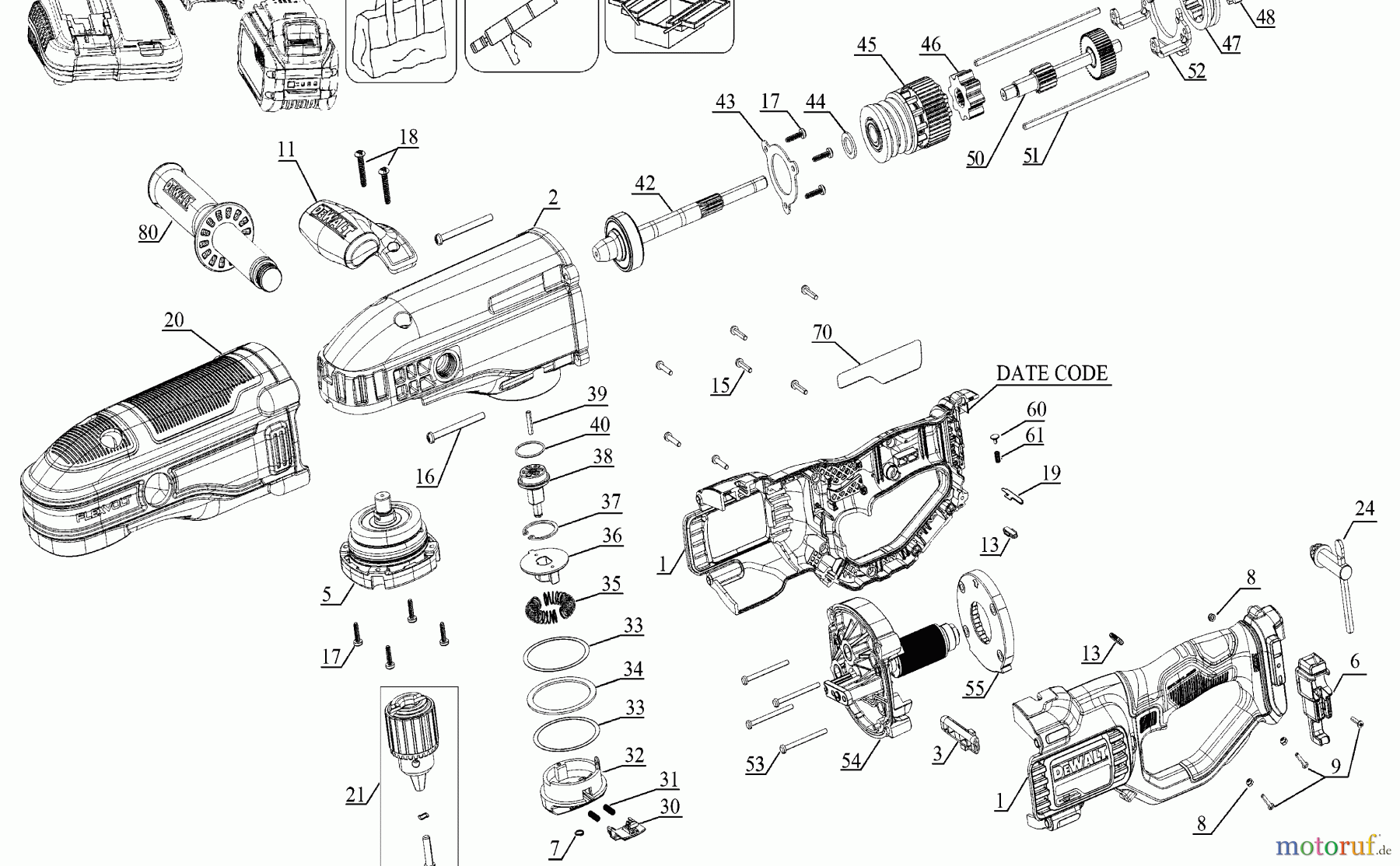  DEWALT AKKUBOHRER CDLS DRILLS 54V 60V MX INLNE STD/JST DCD470B Seite 2