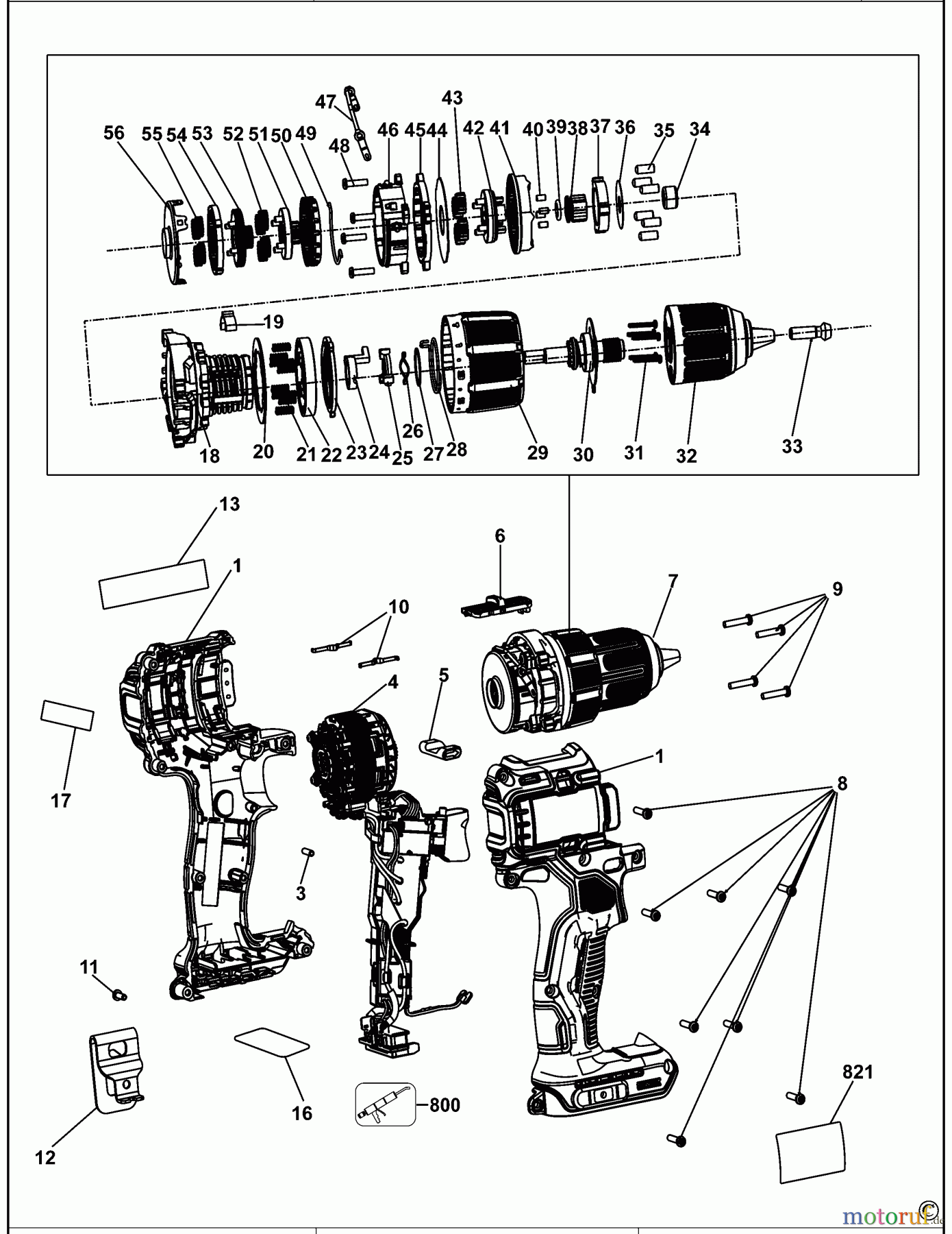  DEWALT AKKUBOHRER CDLS DRILLS 18V AKKU BOHRHAMMER DCD709N Seite 1