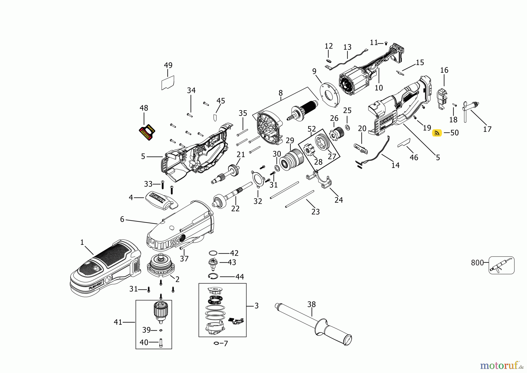 DEWALT AKKUBOHRER CDLS DRILLS 54V RIGHT ANGLE DRILL DCD470N Seite 1