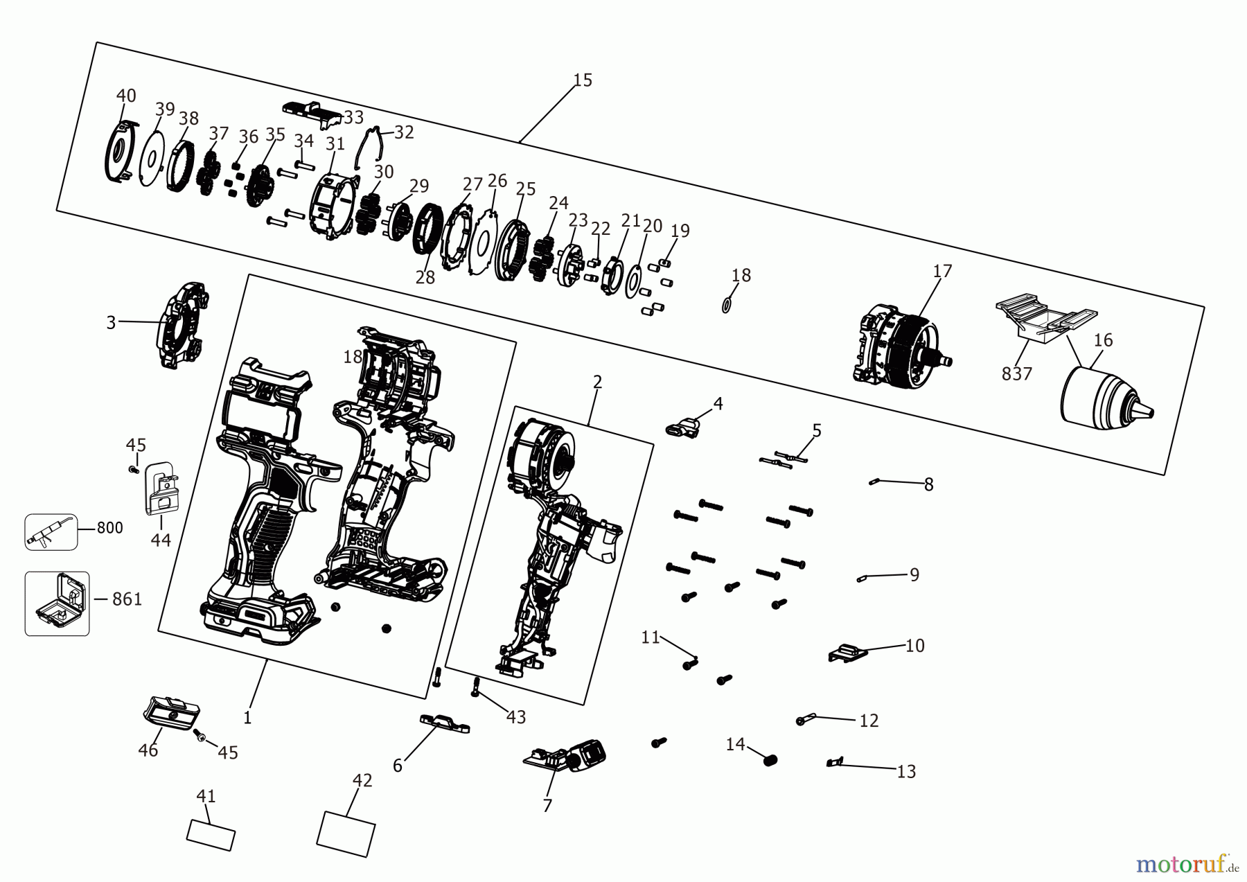 DEWALT AKKUBOHRER CDLS DRILLS 18V AKKU SCHRAUBER DCD800NT Seite 1