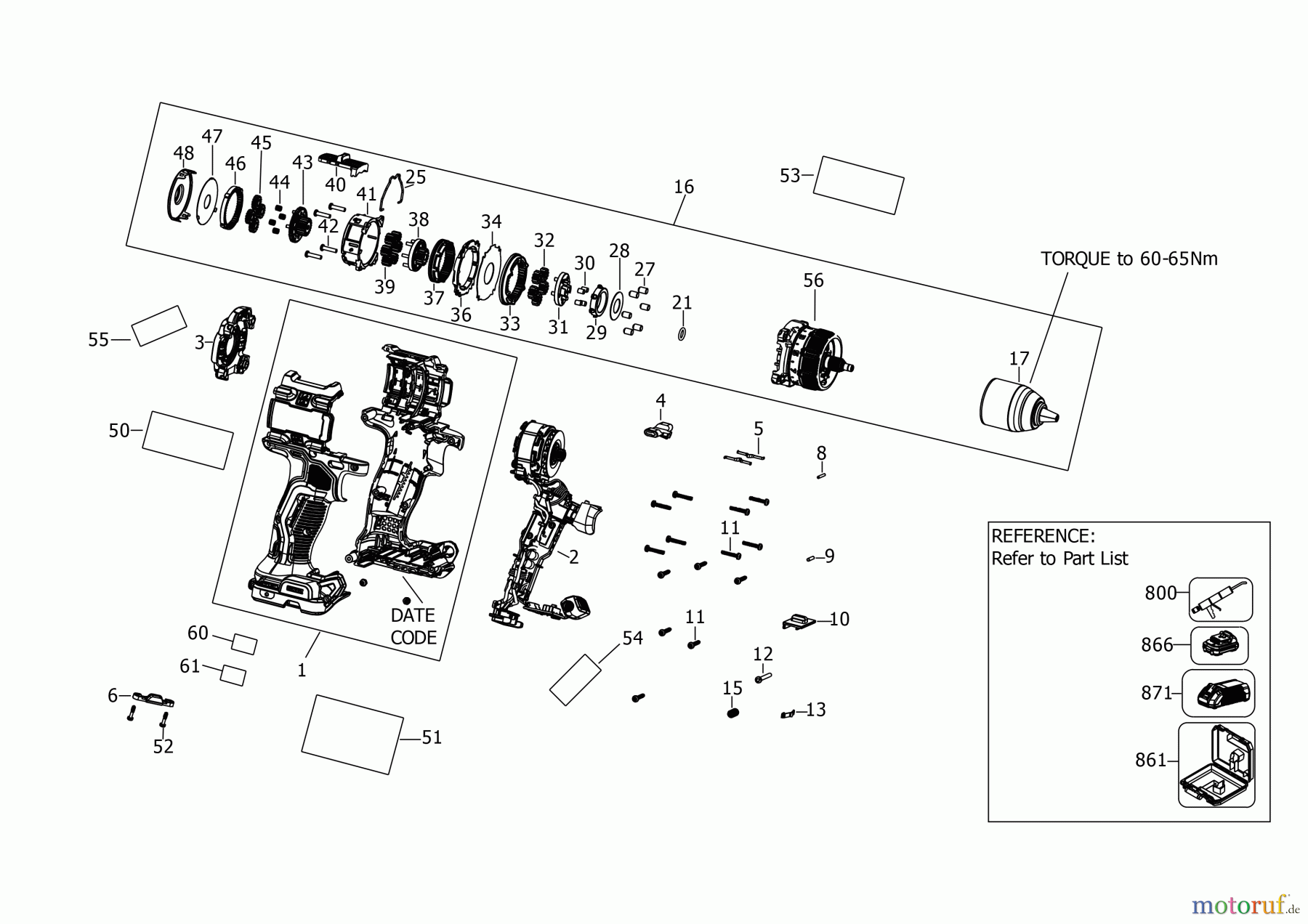  DEWALT AKKUBOHRER CDLS DRILLS 18V BOHRER/ANTRIEB DCD800H2T Seite 1