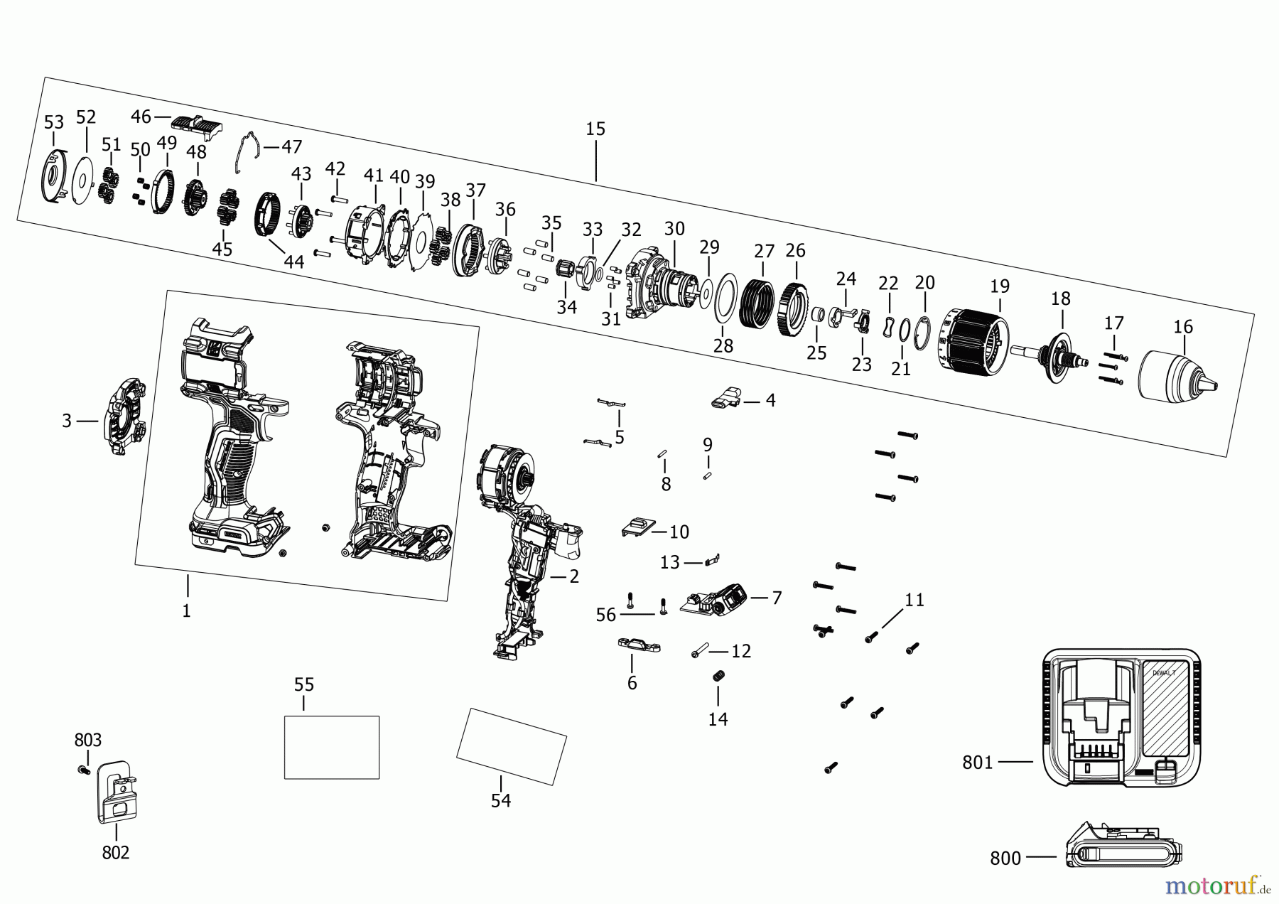  DEWALT AKKUBOHRER DRILLS, 20V BOHRHAMMER DCD805B Seite 1
