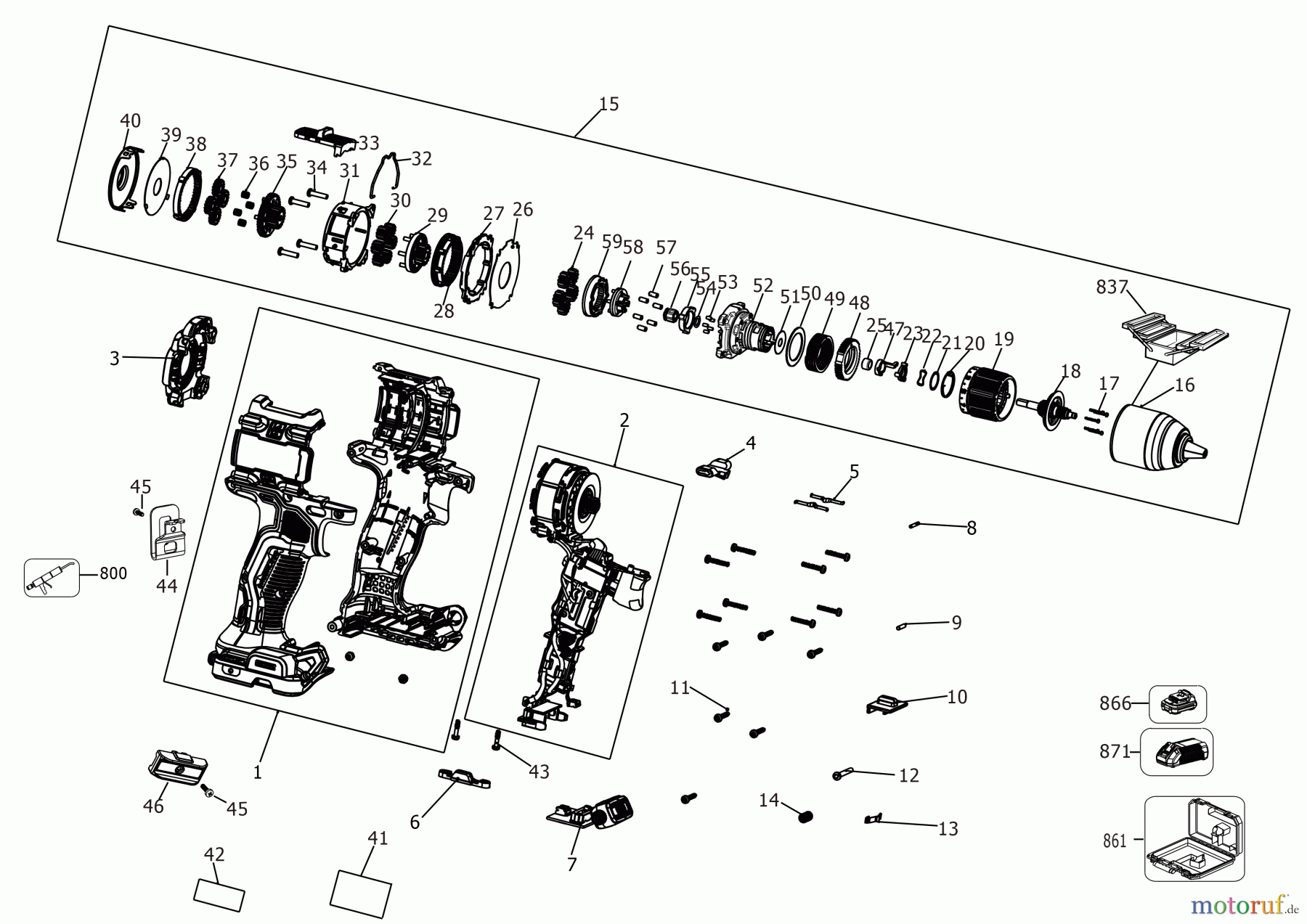 DEWALT AKKUBOHRER CDLS DRILLS 18V AKKU BOHRHAMMER DCD805D2T Seite 1