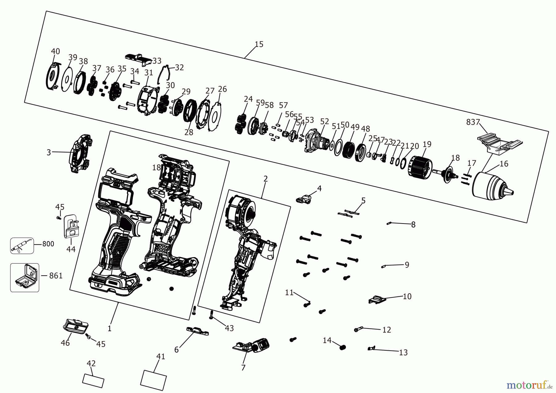  DEWALT AKKUBOHRER CDLS DRILLS 18V BOHRER/ANTRIEB DCD805NT Seite 1