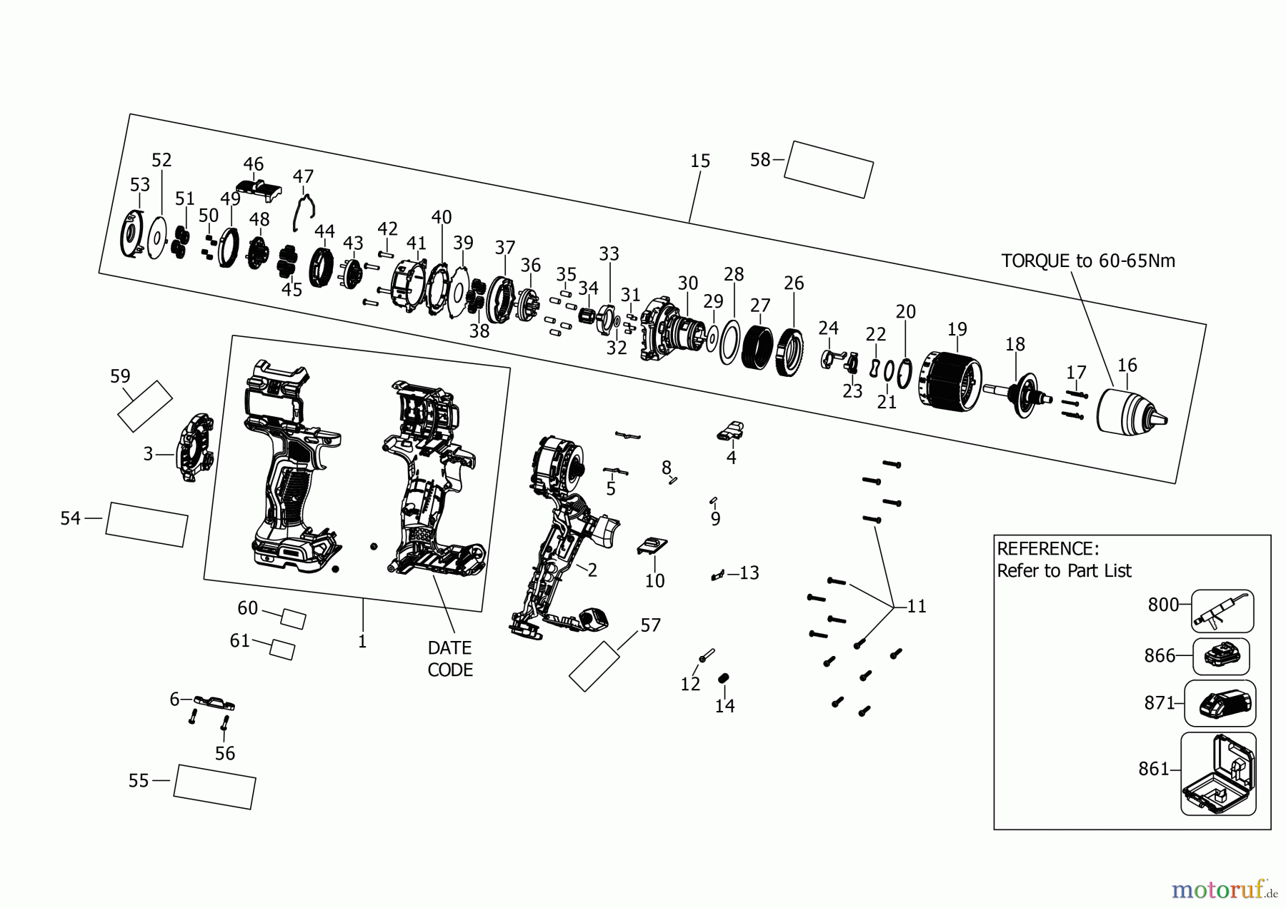 DEWALT AKKUBOHRER CDLS DRILLS 18V BOHRER/ANTRIEB DCD805H2T Seite 1