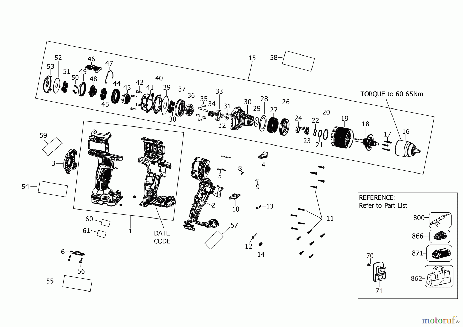 DEWALT AKKUBOHRER DRILLS, 20V AKKU SCHRAUBER DCD806S2T Seite 1