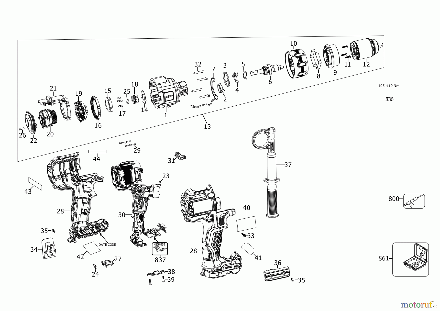 DEWALT AKKUBOHRER CDLS DRILLS 54V AKKU BOHRHAMMER DCD999NT Seite 1