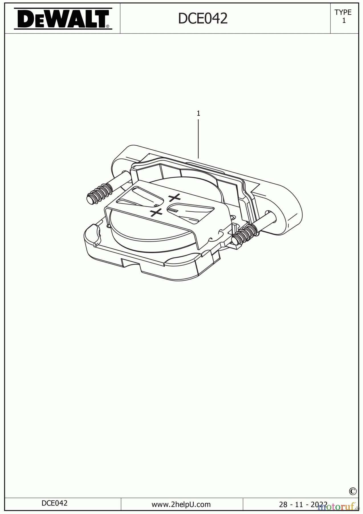 DEWALT ZUBEHÖR ACCESSORIES, ATTACHMENTS & UNPOWERED ZUBEHOER DCE042 Seite 1