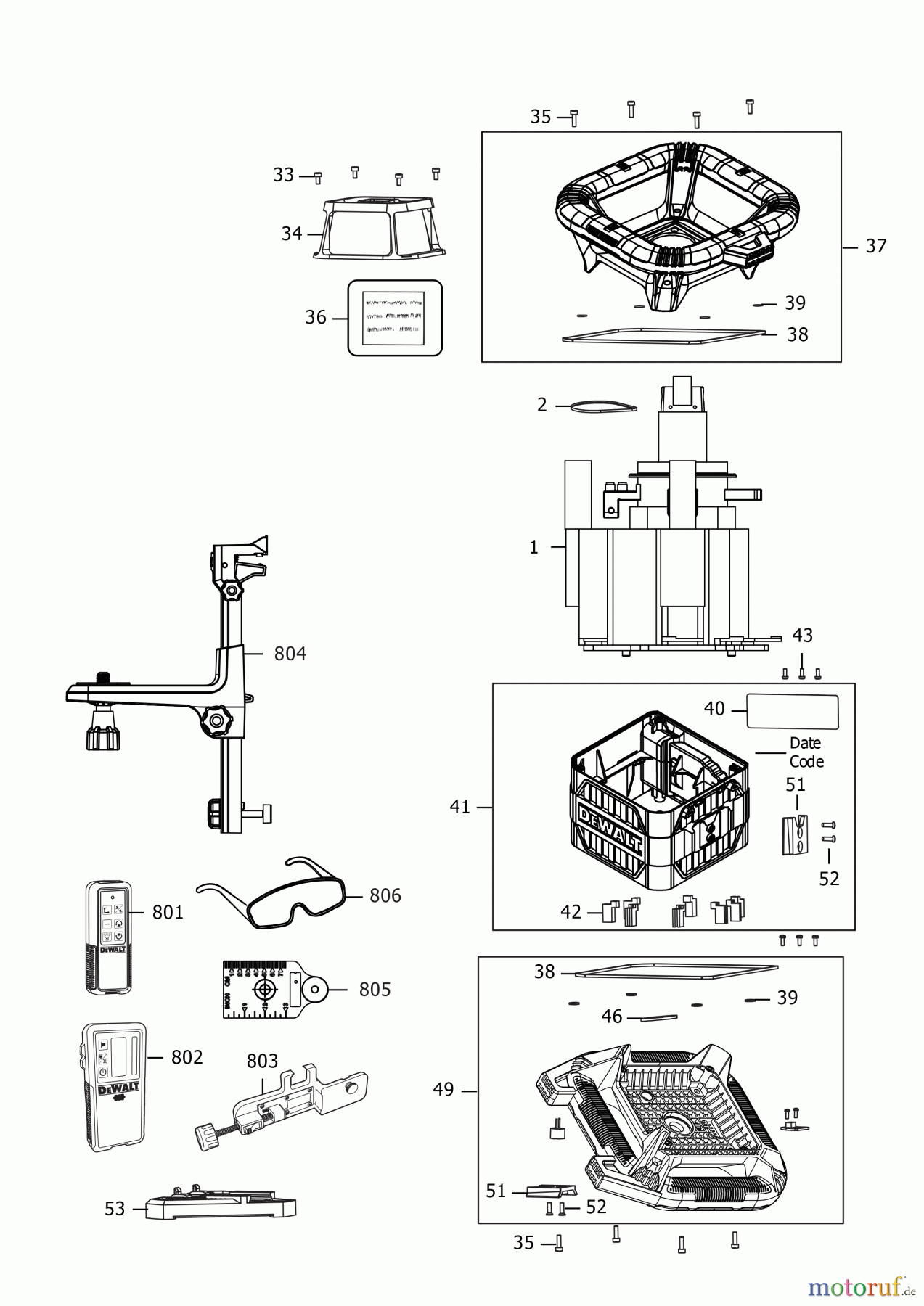 DEWALT LASERS ROTATIONSLASER DCE079NR Seite 1