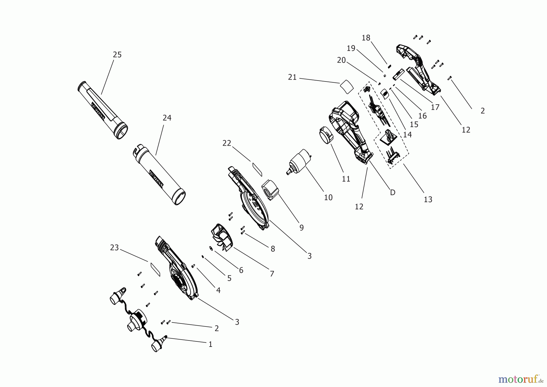 DEWALT SCHNURLOS-SONSTIGES GEBLÄSESTAUBSAUGER DCE100N Seite 1