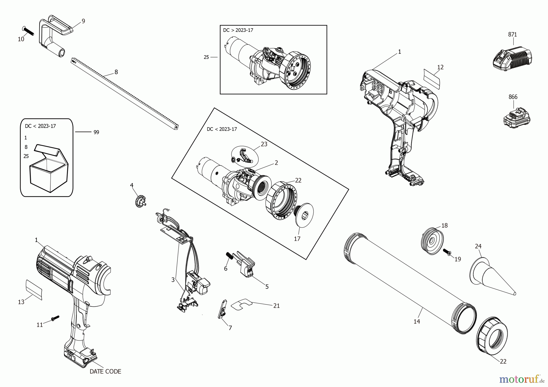  DEWALT Divers 20V 600ML SAUSA ADHE DCE580B Seite 3