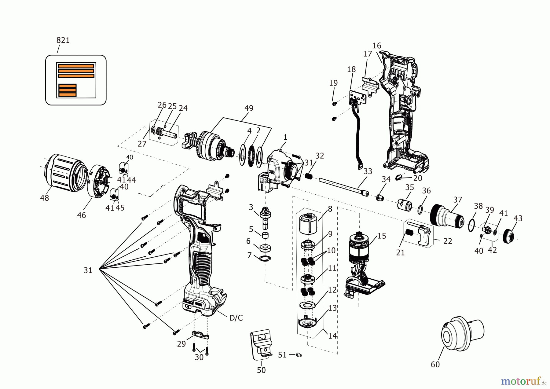  DEWALT BEFESTIGUNG PULVER AKTIVIERT NIETER DCF414N Seite 2