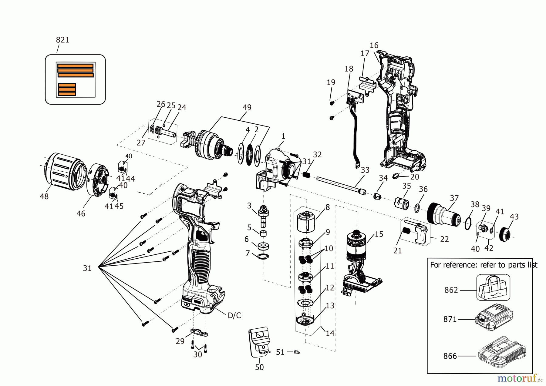 DEWALT BEFESTIGUNG PULVER AKTIVIERT NIETER DCF414D2 Seite 1