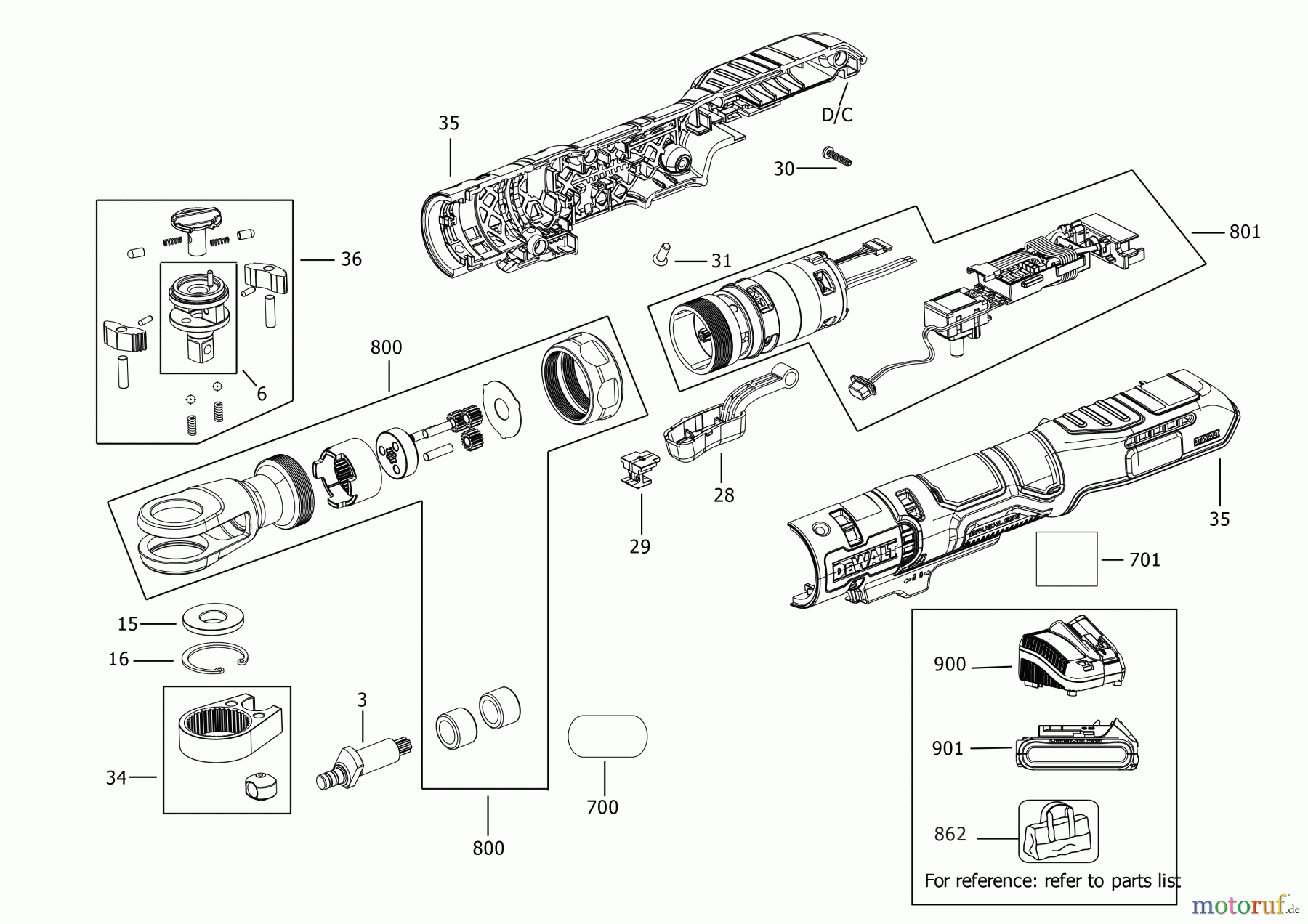 DEWALT HANDWERKZEUGE Ratschen RATSCHE DCF512D1 Seite 2
