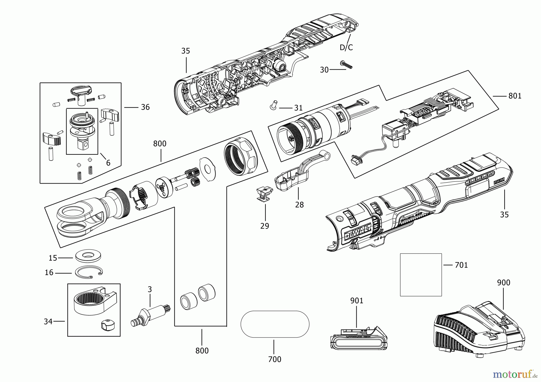 DEWALT HANDWERKZEUGE Ratschen RATSCHE DCF503D1 Seite 1