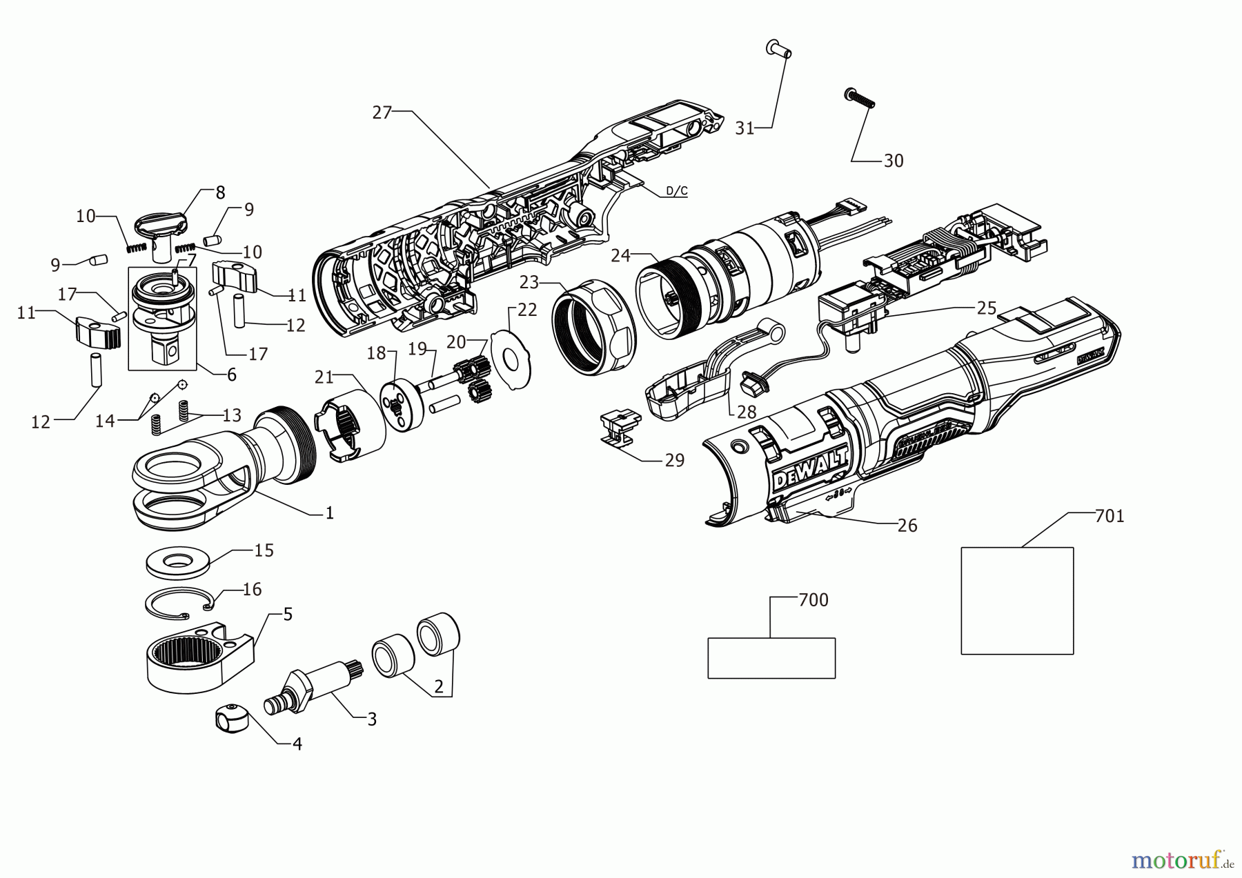  DEWALT SCHRAUBER Akku Schrauber RATSCHE DCF503N Seite 1