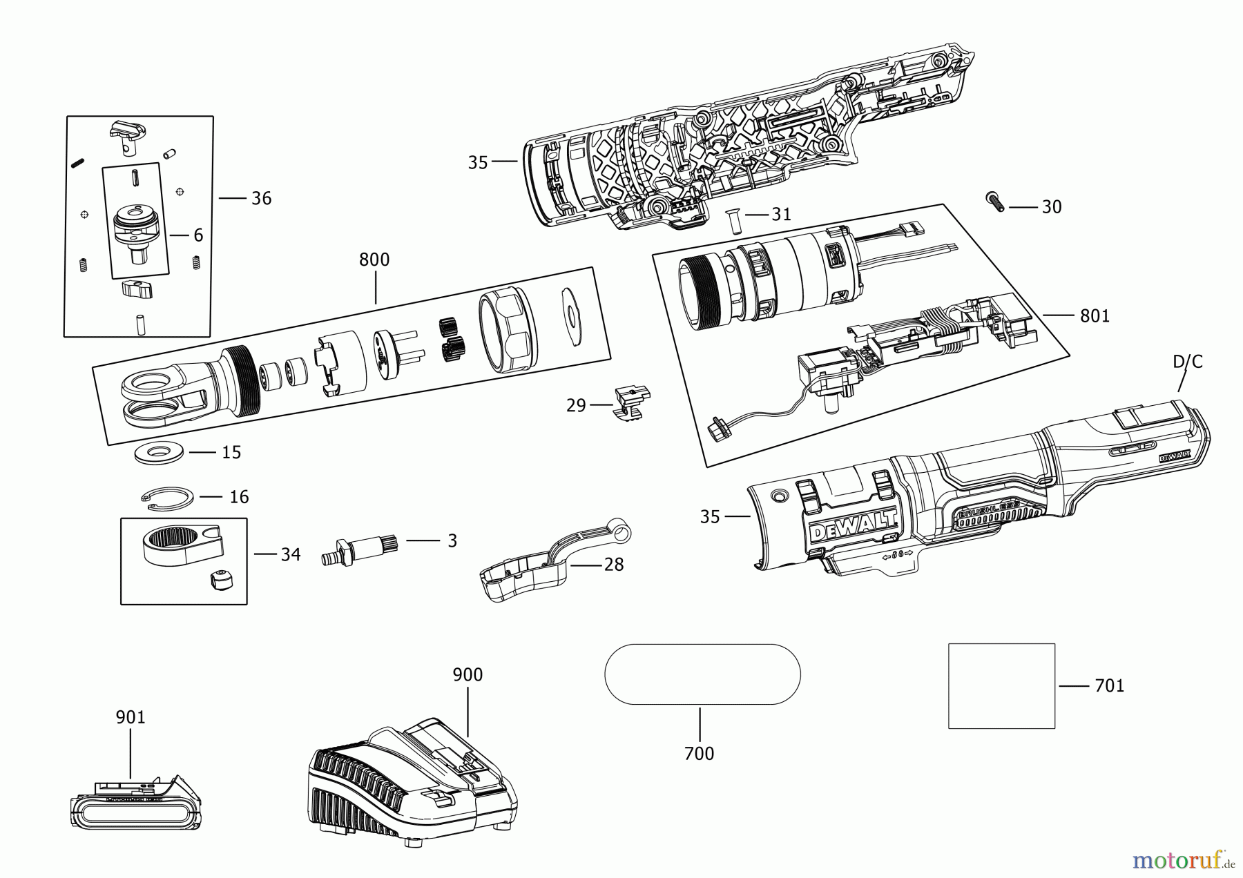DEWALT HANDWERKZEUGE Ratschen RATSCHE DCF504D1 Seite 1