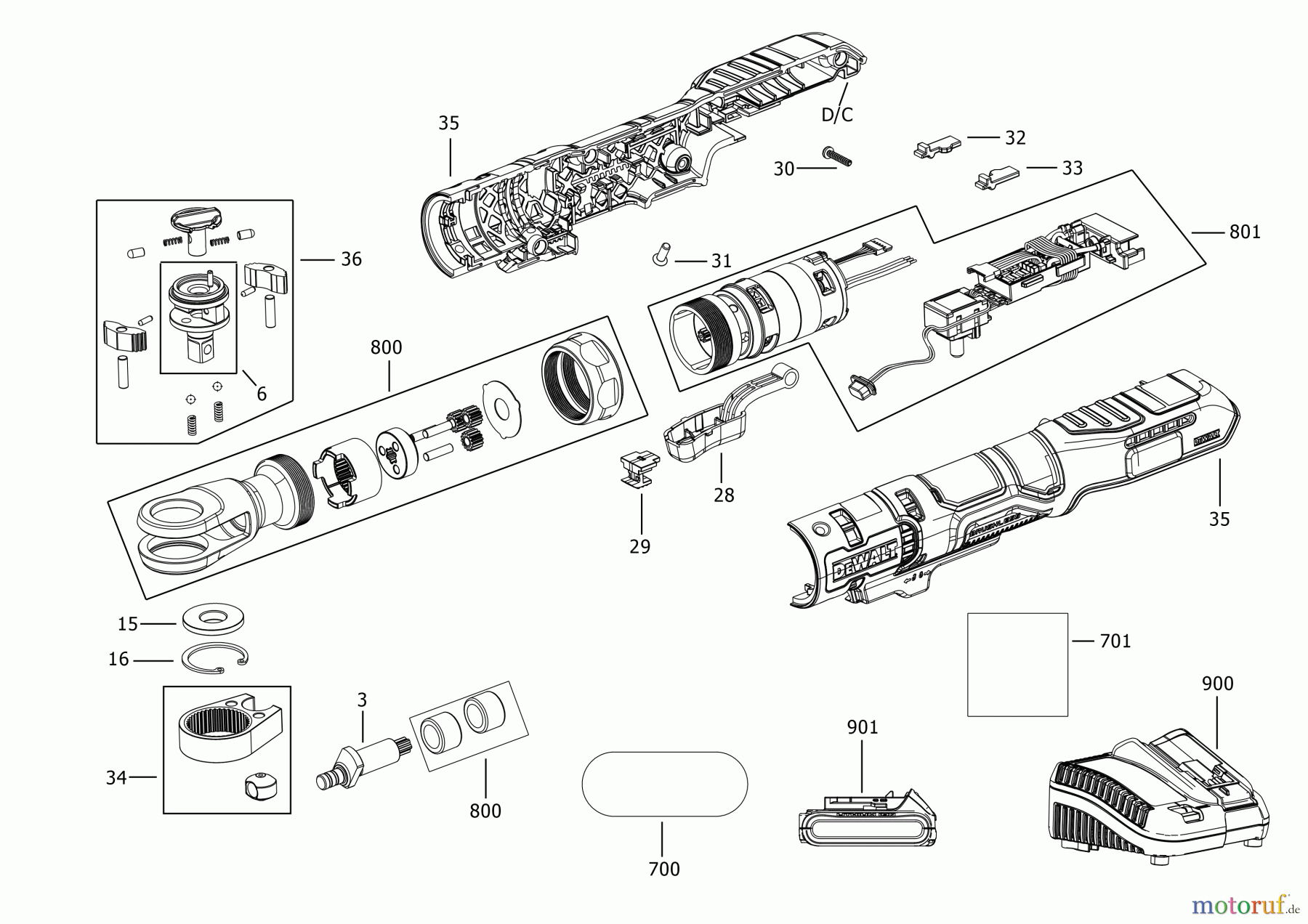  DEWALT HANDWERKZEUGE Ratschen RATSCHE DCF512D1G Seite 1