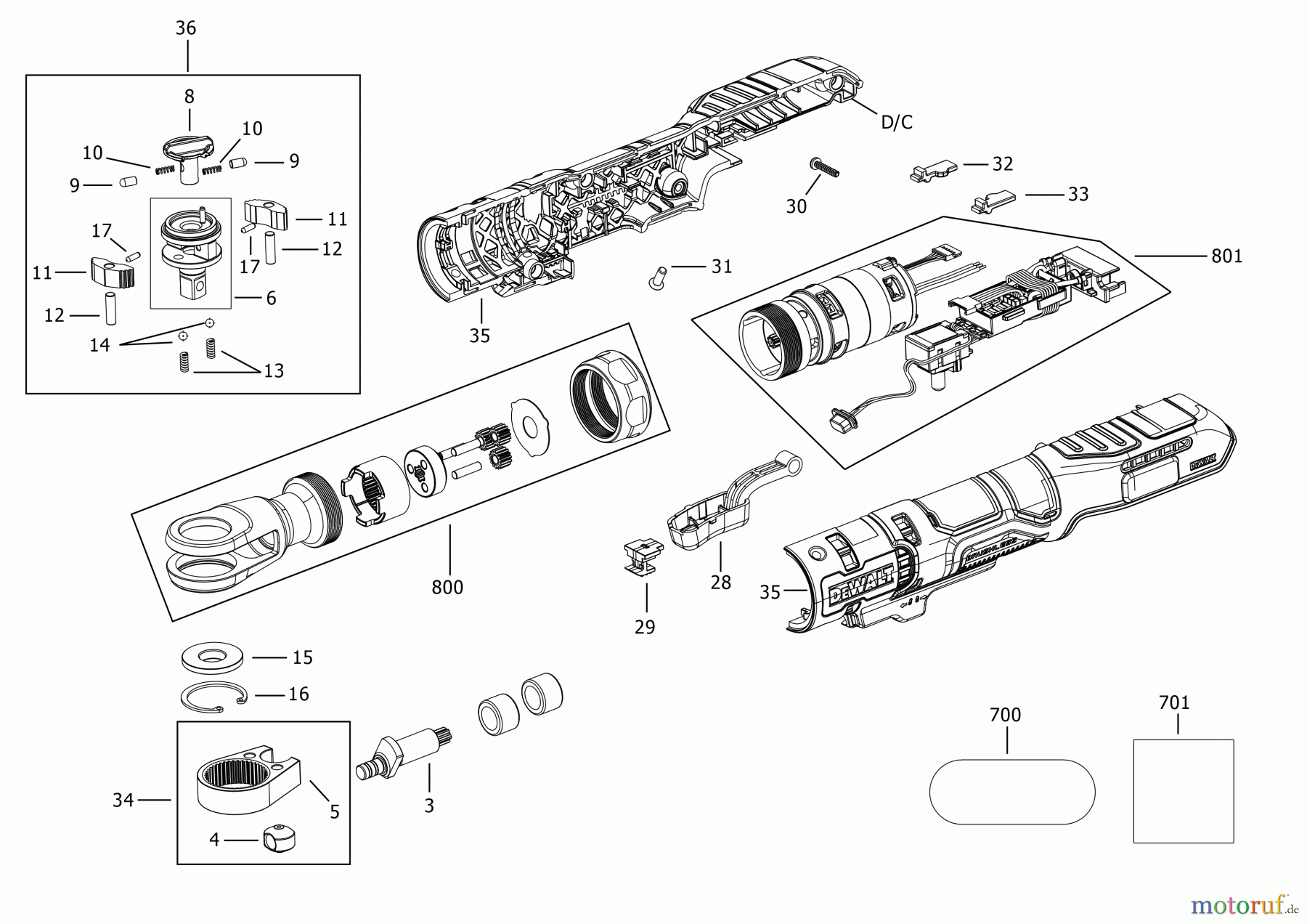 DEWALT HANDWERKZEUGE Ratschen RATSCHE DCF513GE1 Seite 1