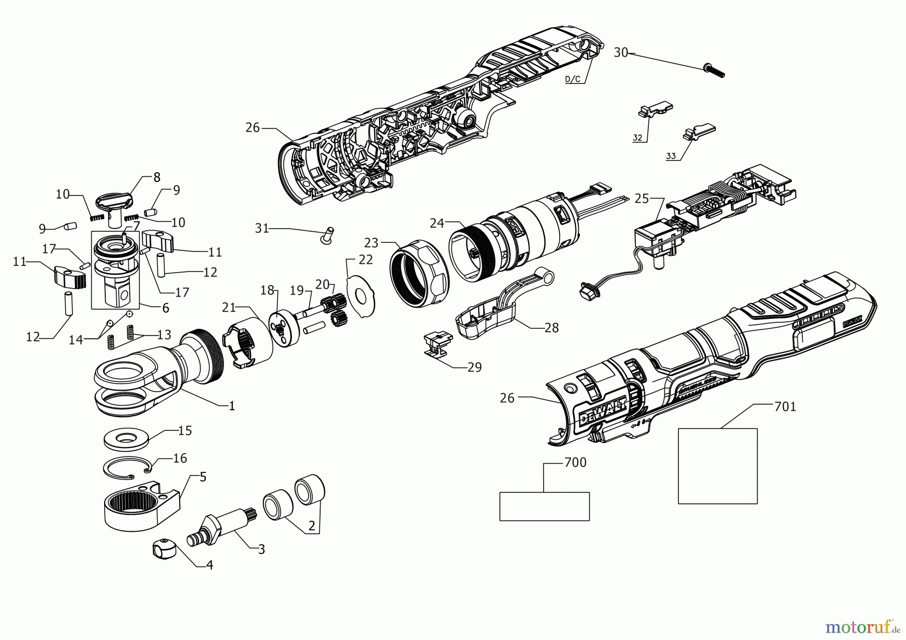  DEWALT HANDWERKZEUGE Ratschen RATSCHE DCF512B Seite 1