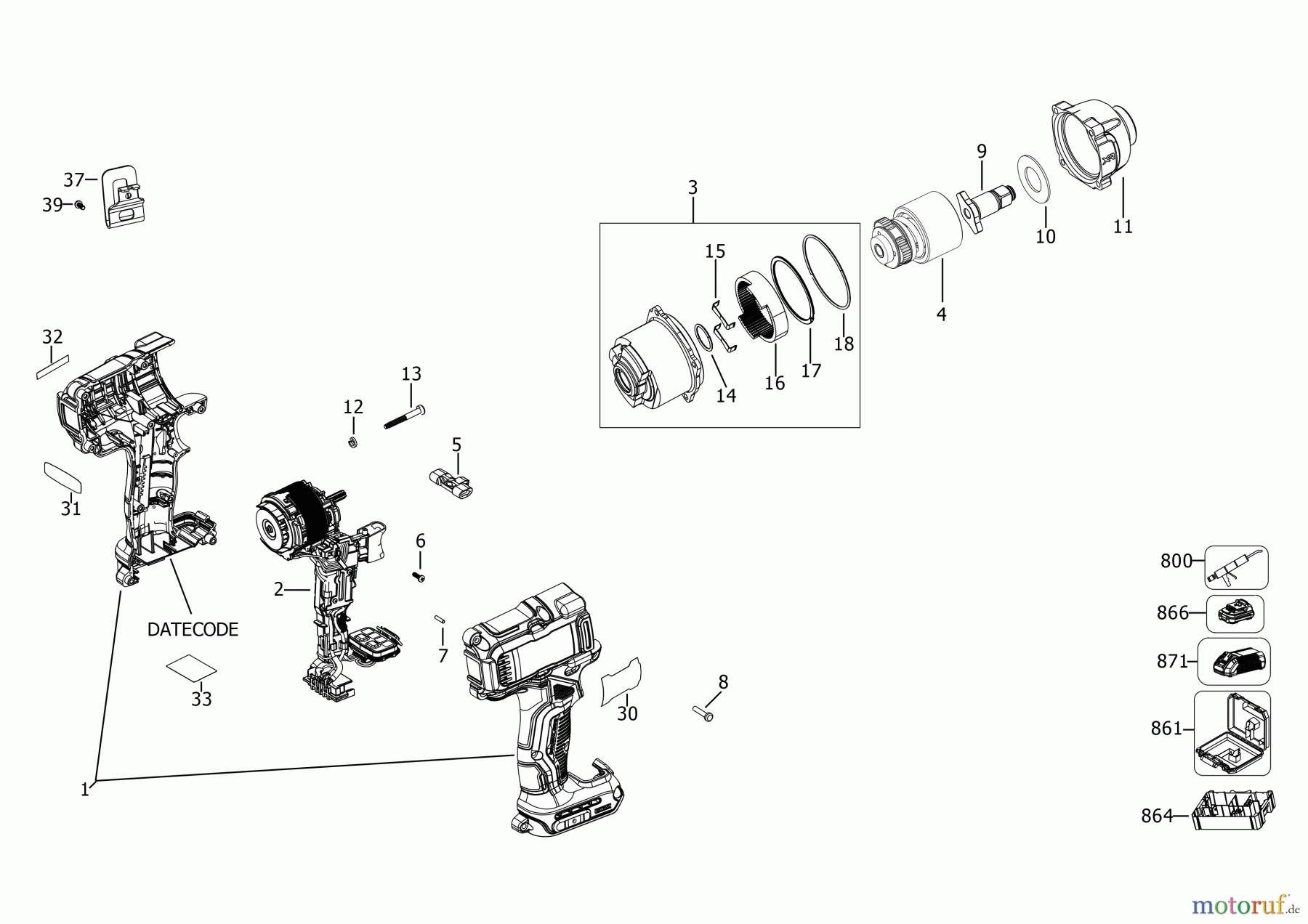  DEWALT Akku Schrauber AKKU DREHMOMENTSCHLÜSSEL DCF891P1T Seite 1