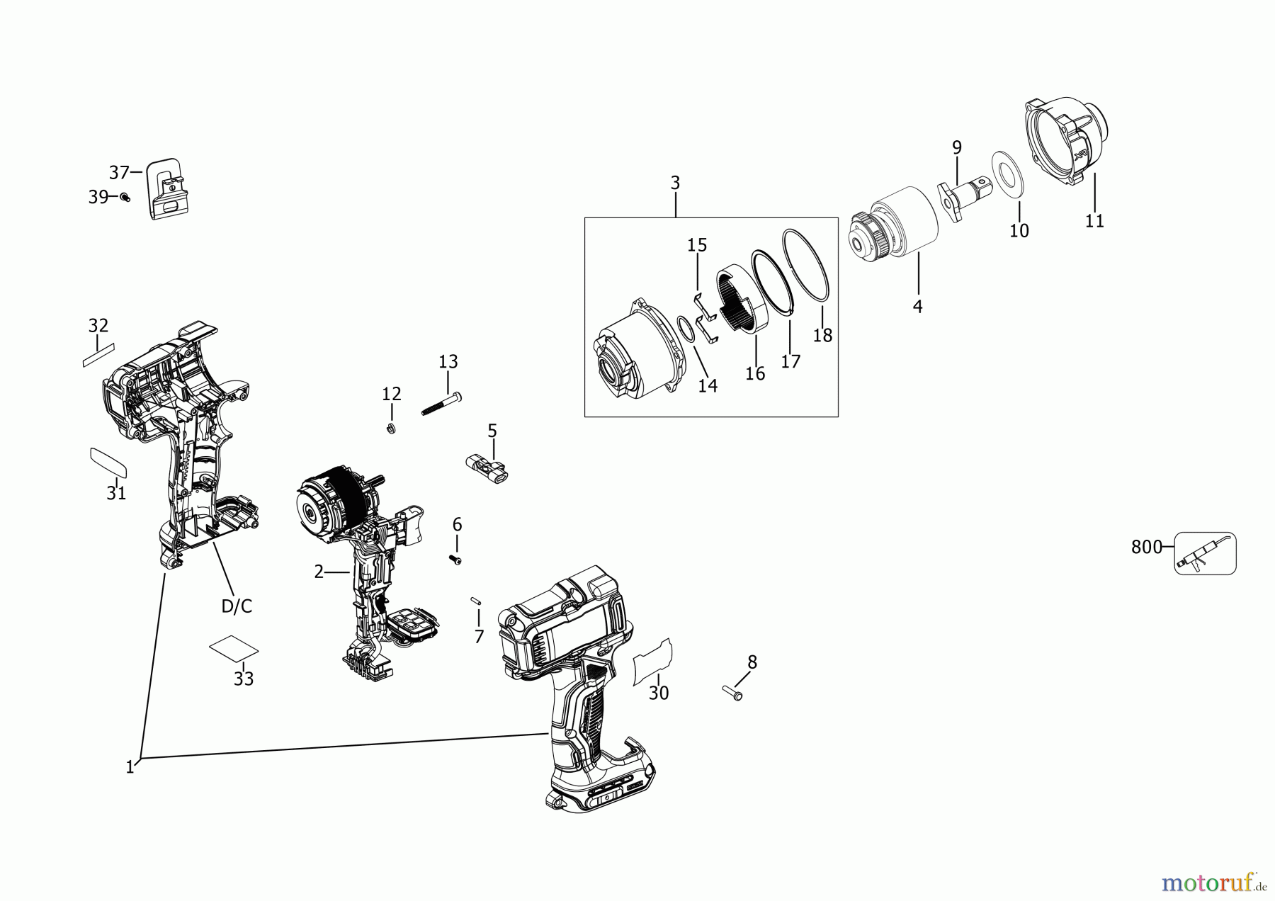  DEWALT Akku Schrauber AKKU DREHMOMENTSCHLÜSSEL DCF892B Seite 1