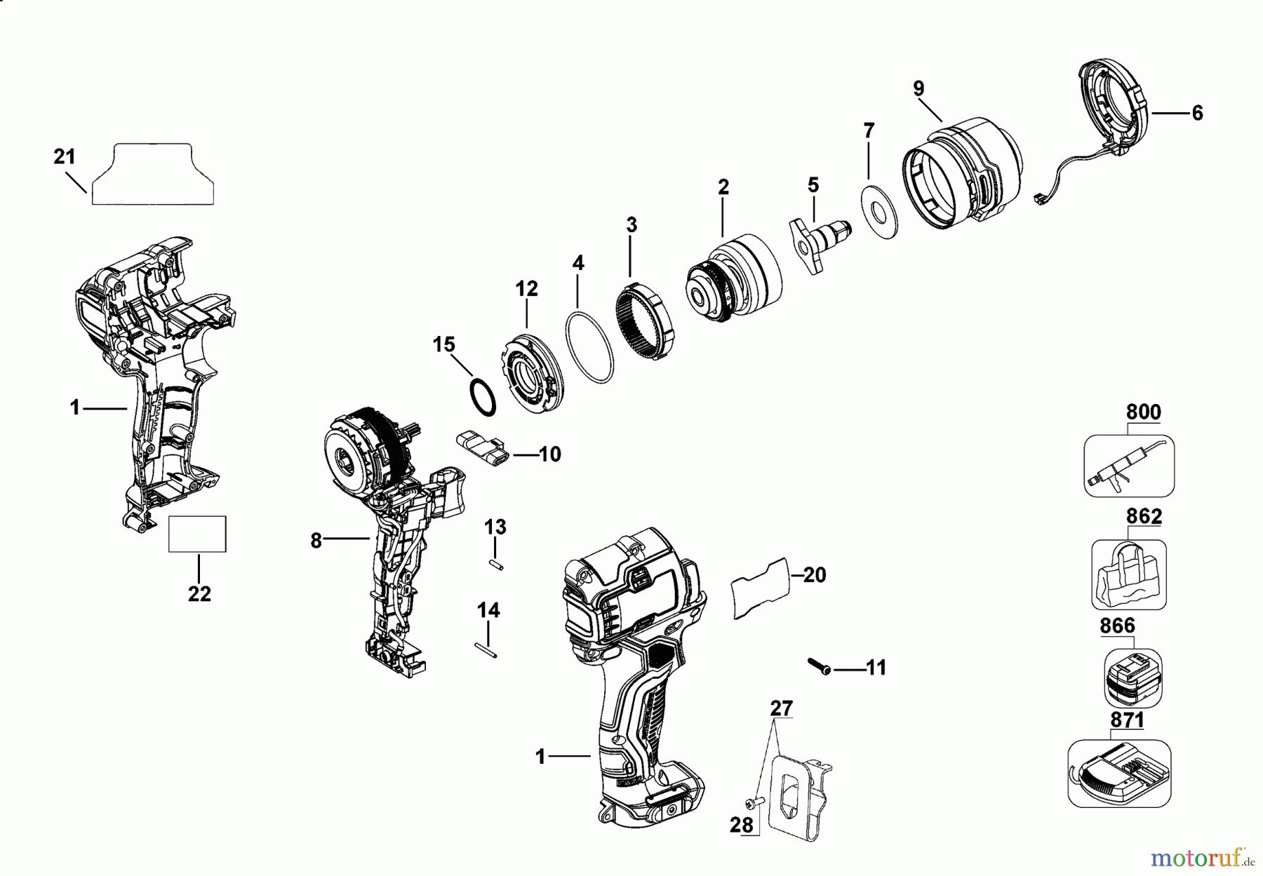  DEWALT Akku Schrauber AKKU DREHMOMENTSCHLÜSSEL DCF903BR Seite 1