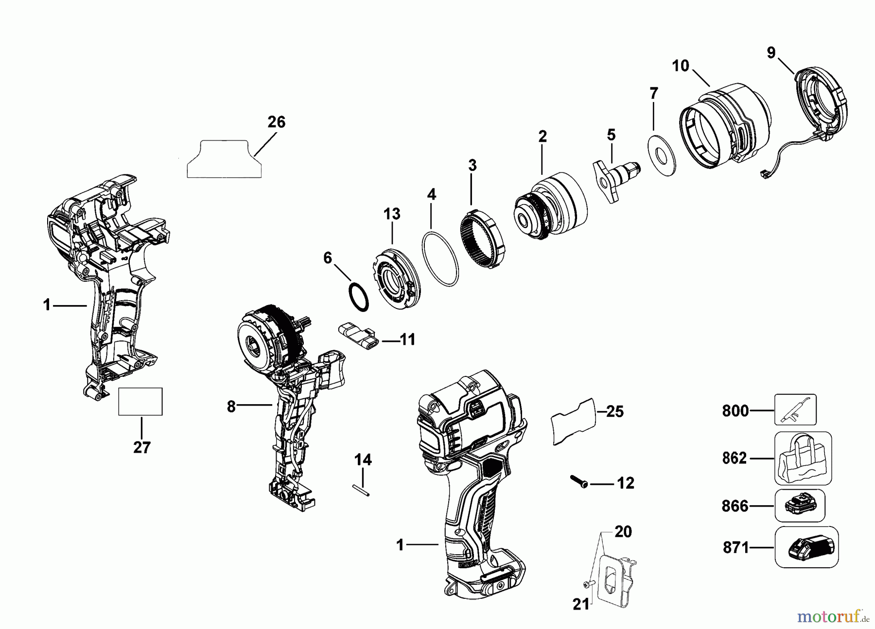 DEWALT Akku Schrauber AKKU DREHMOMENTSCHLÜSSEL DCF913BR Seite 1