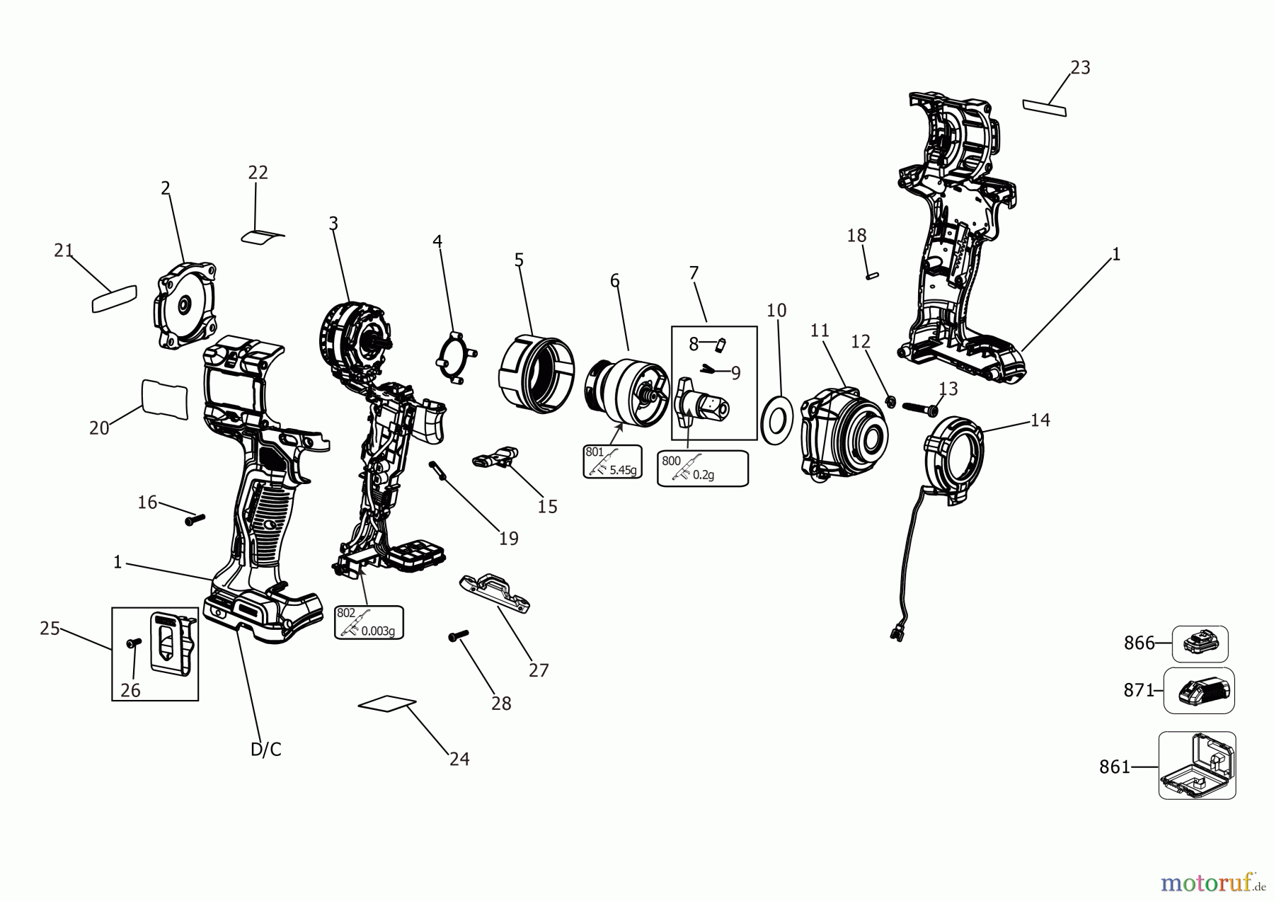 DEWALT Akku Schrauber AKKU DREHMOMENTSCHLÜSSEL DCF922D2 Seite 1