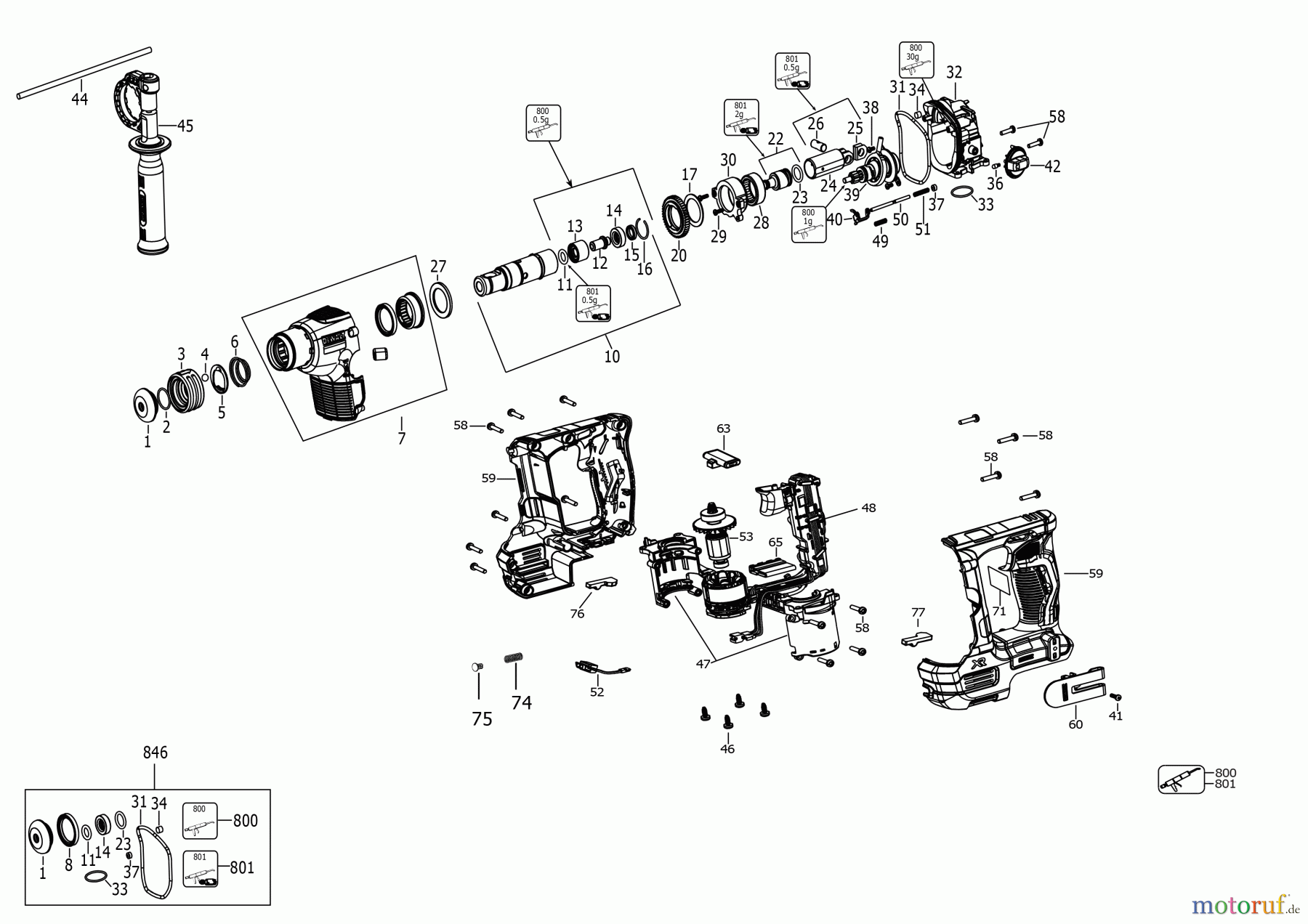 DEWALT Bohrhämmer Bohrhämmer SDS-MAX DREHHAMMER DCH072B Seite 1