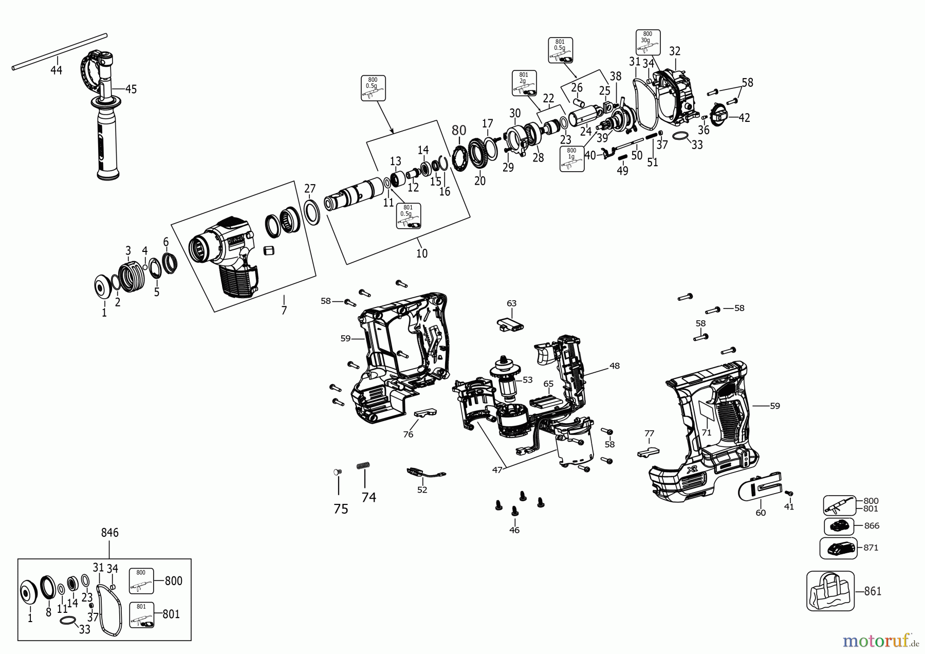 DEWALT Bohrhämmer Bohrhämmer SDS-MAX DREHHAMMER DCH072G2 Seite 1