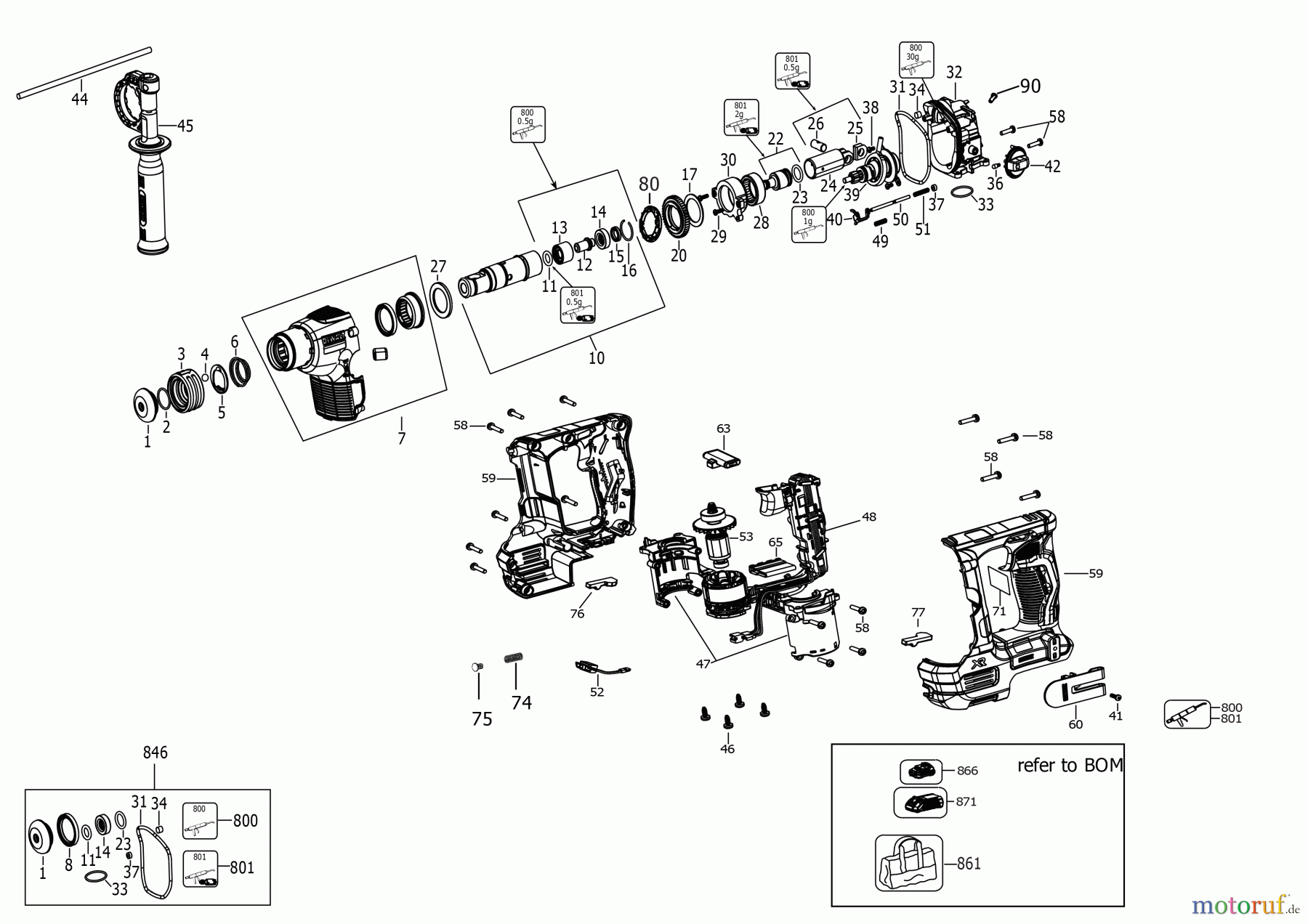 DEWALT Bohrhämmer Bohrhämmer SDS-MAX DREHHAMMER DCH072BR Seite 1