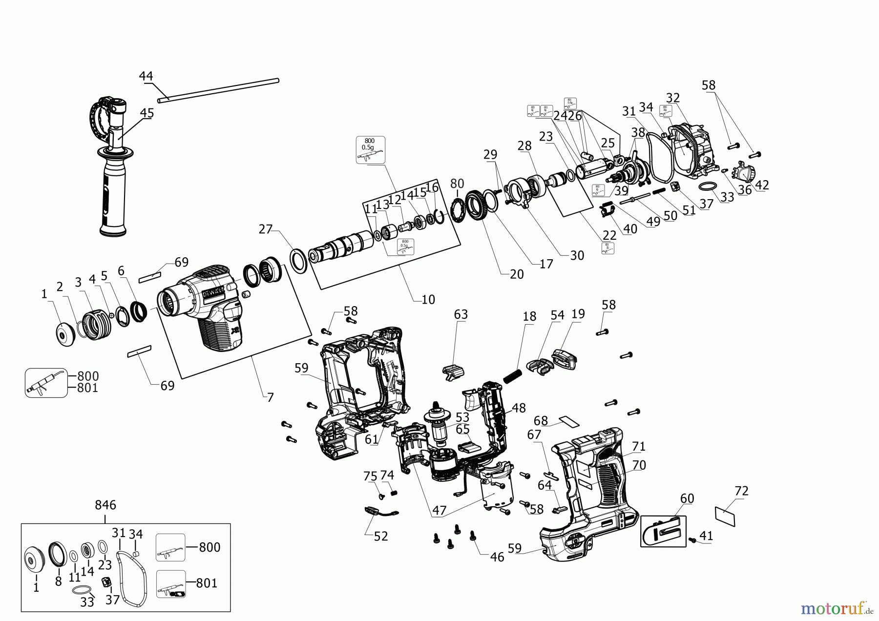 DEWALT AKKUBOHRER CDLS DRILLS 18V AKKU BOHRHAMMER DCH172N Seite 2
