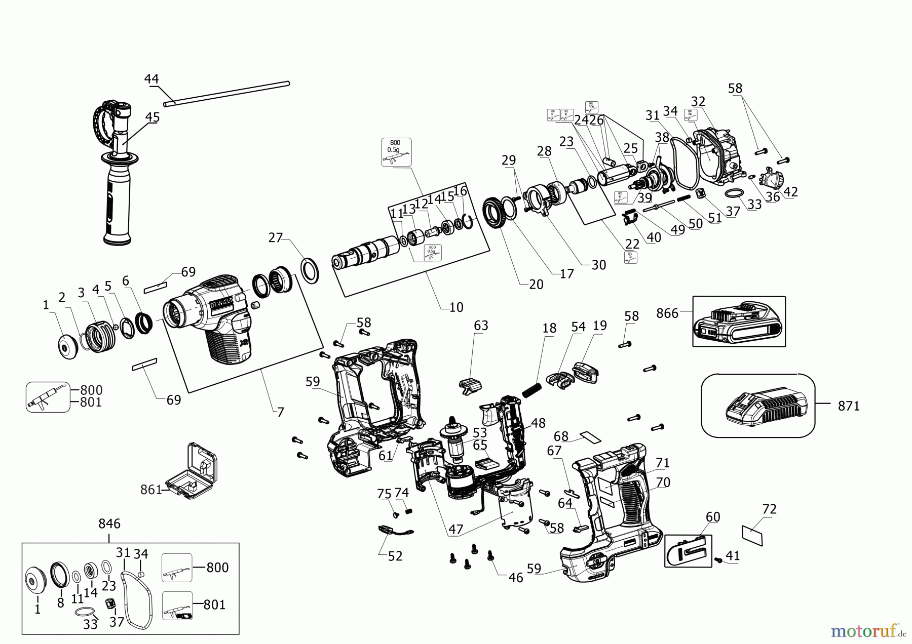 DEWALT AKKUBOHRER CDLS DRILLS 18V AKKU BOHRHAMMER DCH172M2 Seite 1