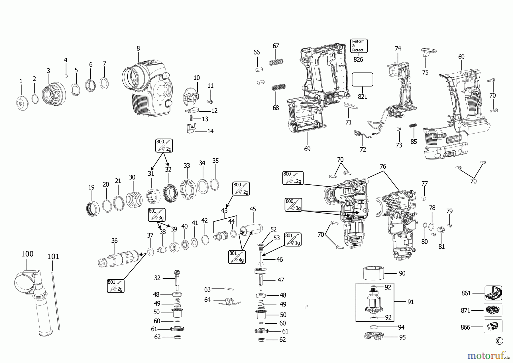 DEWALT Bohrhämmer Bohrhämmer SDS-PLUS DREHHAMMER DCH253 Seite 2