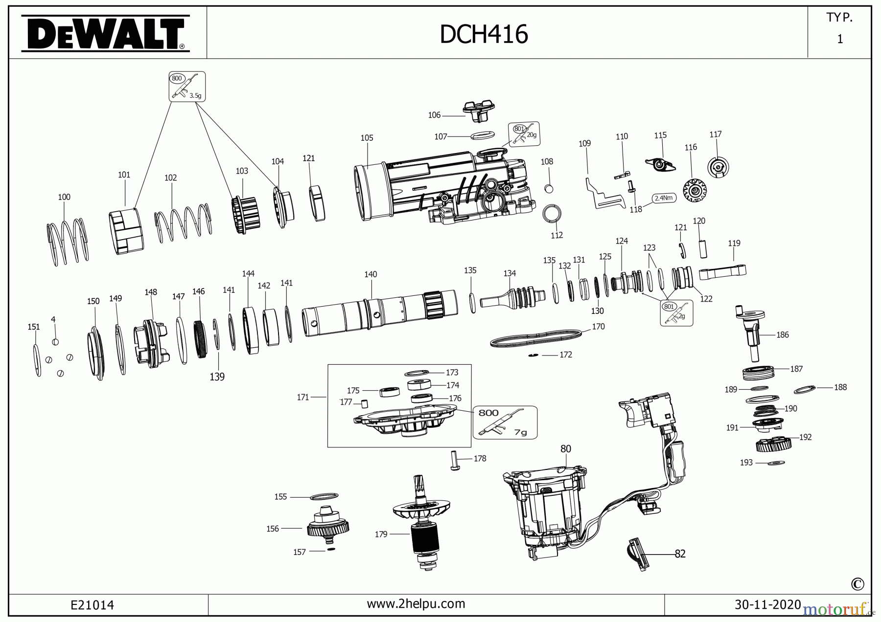 DEWALT Bohrhämmer Bohrhämmer SDS-MAX BOHRHAMMER DCH416 Seite 2