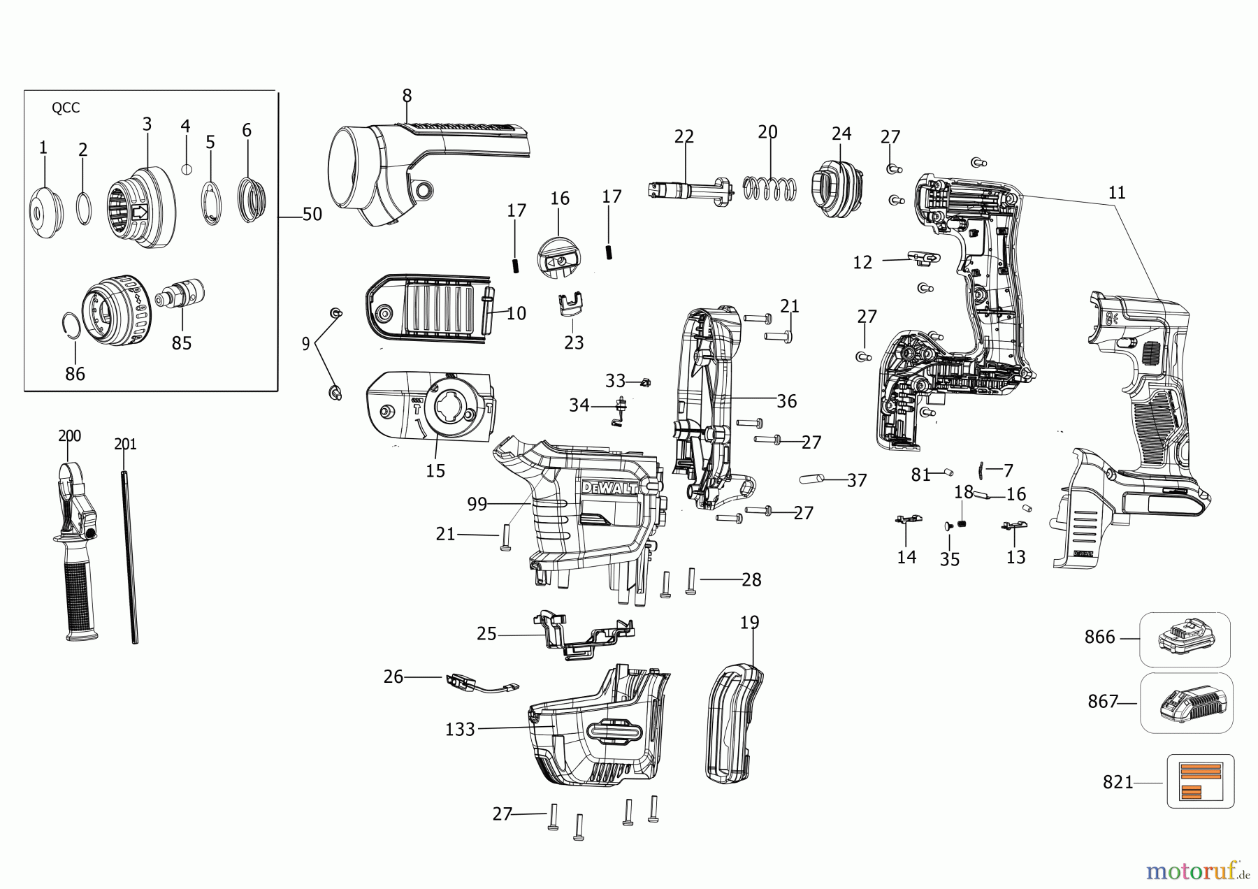  DEWALT Bohrhämmer Bohrhämmer SDS-PLUS BOHRHAMMER DCH417N Seite 1
