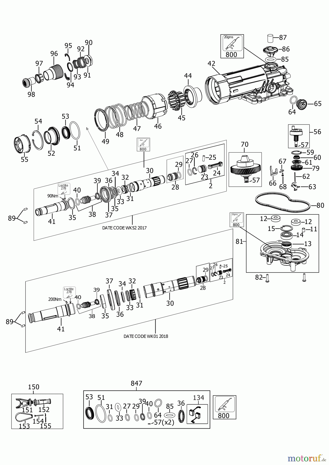 DEWALT Bohrhämmer Bohrhämmer SDS-MAX AKKU BOHRHAMMER DCH481N Seite 1