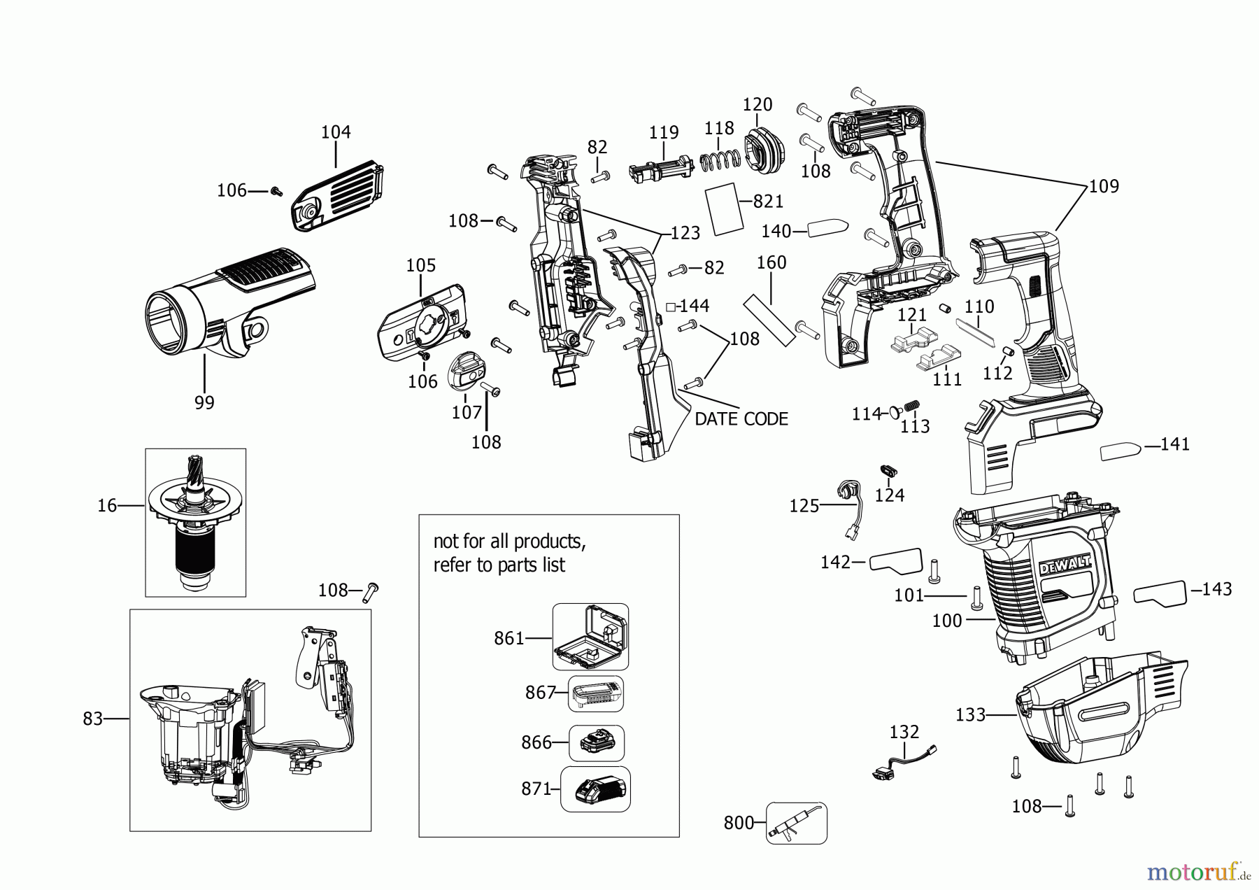 DEWALT Bohrhämmer Bohrhämmer SDS-MAX AKKU BOHRHAMMER DCH481N Seite 2