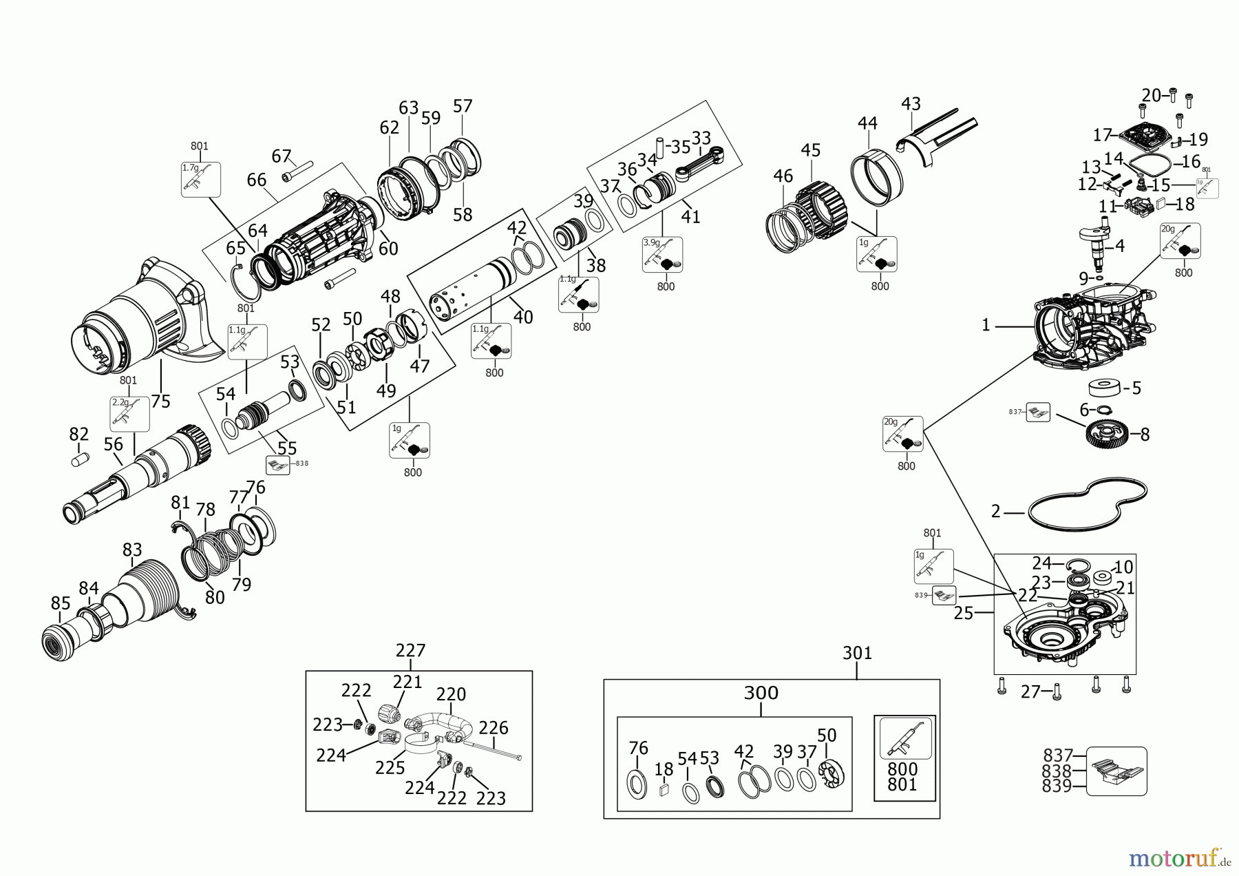 DEWALT Bohrhämmer Meisselhämmer MEISSELHAMMER DCH832X1 Seite 1