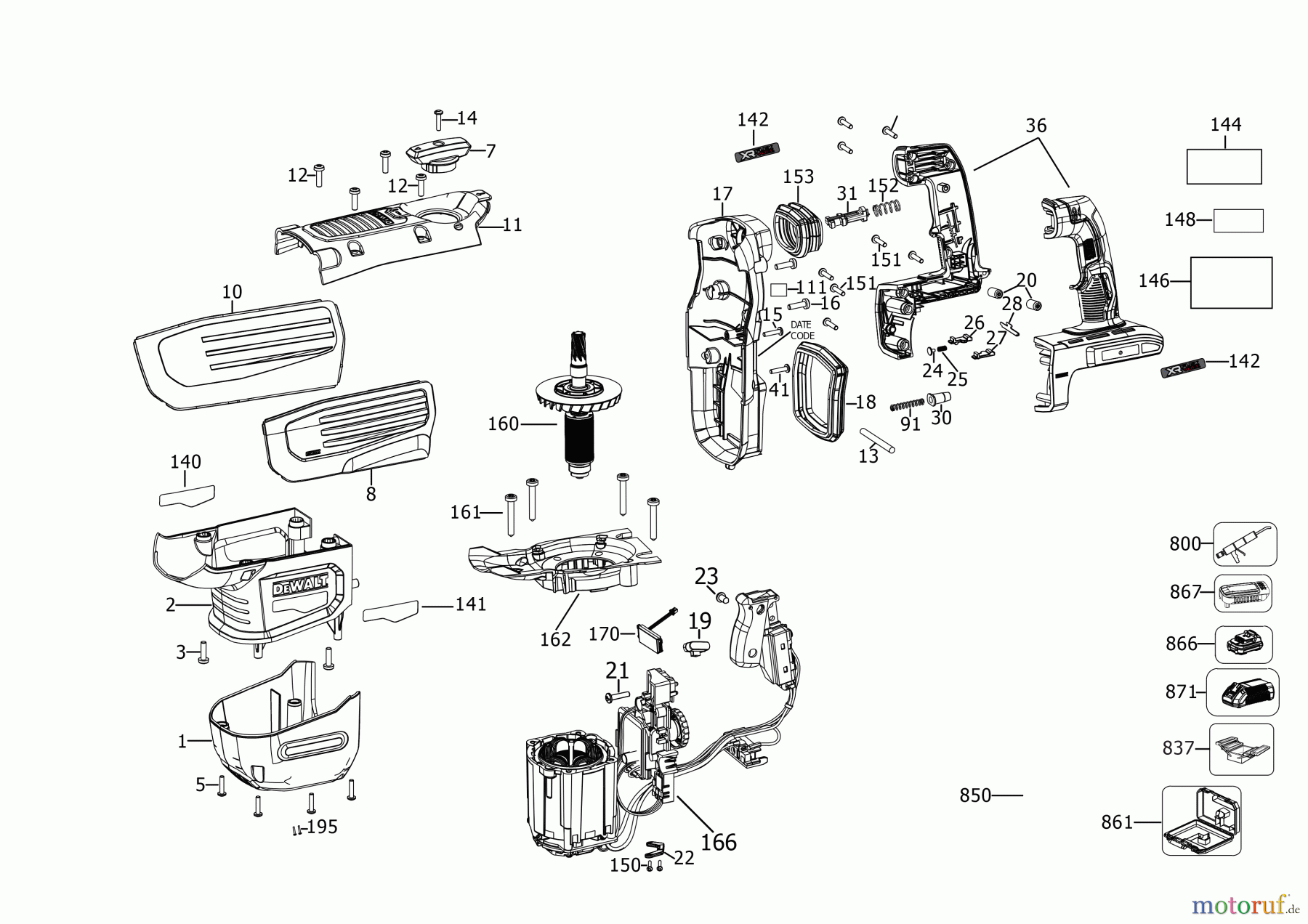 DEWALT Bohrhämmer Meisselhämmer MEISSELHAMMER DCH892X1 Seite 2