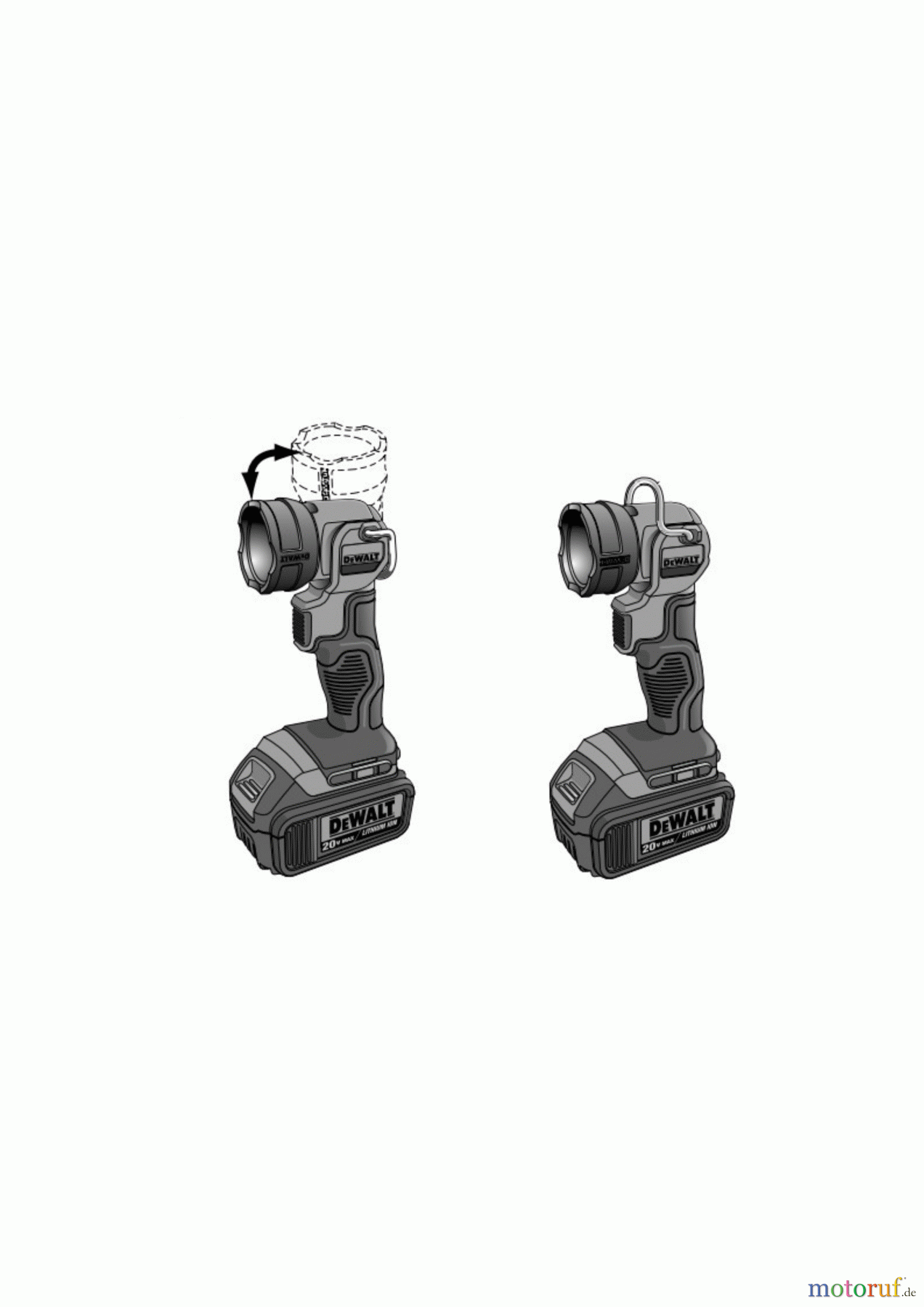 DEWALT ANBAUTEILE & ZUBEHÖR TORCHES SCHNURLOS-FACKEL DCL040R Seite 1