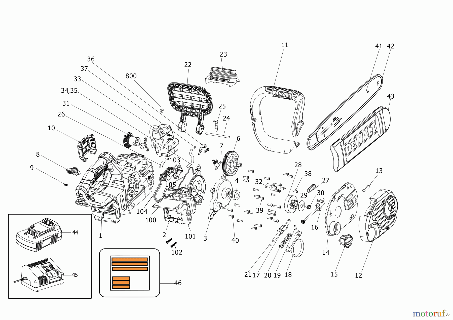 DEWALT Gartengeräte KETTENSÄGE DCM565P1 Seite 2